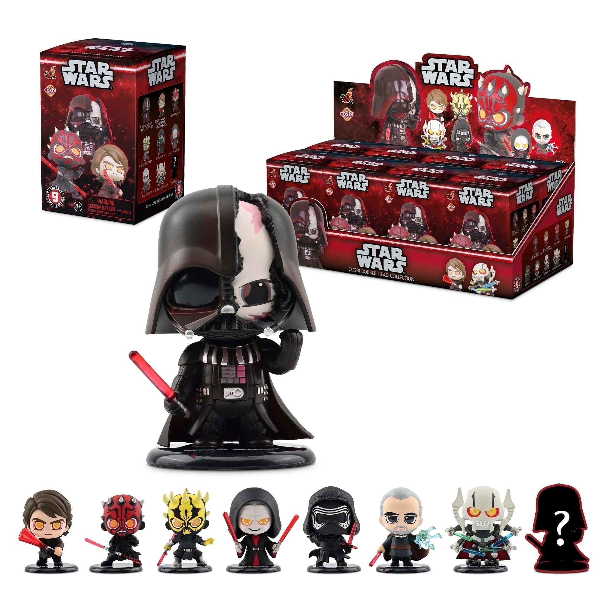 Toys Matter Inc. Star Wars Dark Side Cosbi Bobble-Head Collectible Figures (8-Pack Set, 3.35 in) 4pwhu