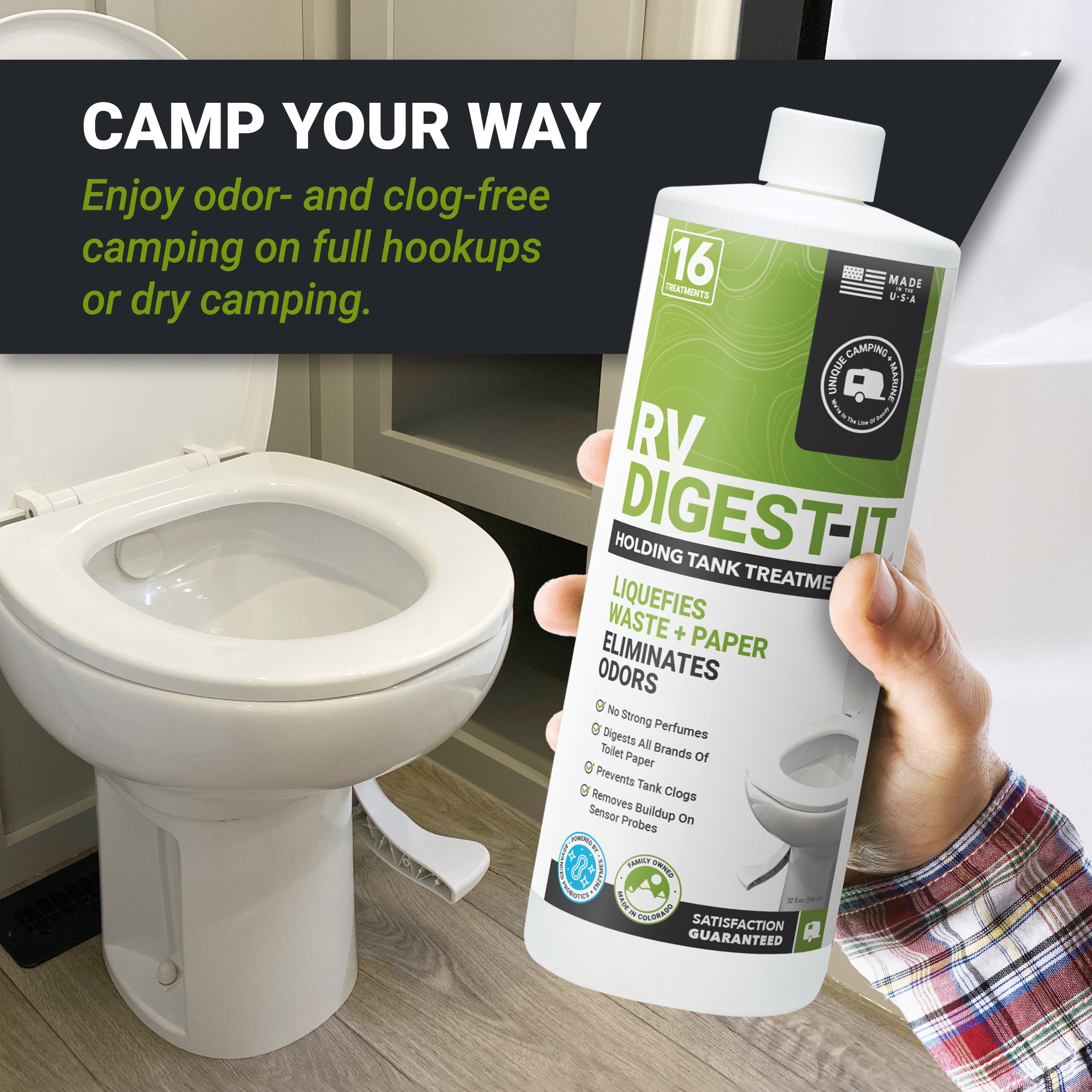 Unique RV Digest-It Classic Holding Tank Treatment (32 fl oz) z77wj