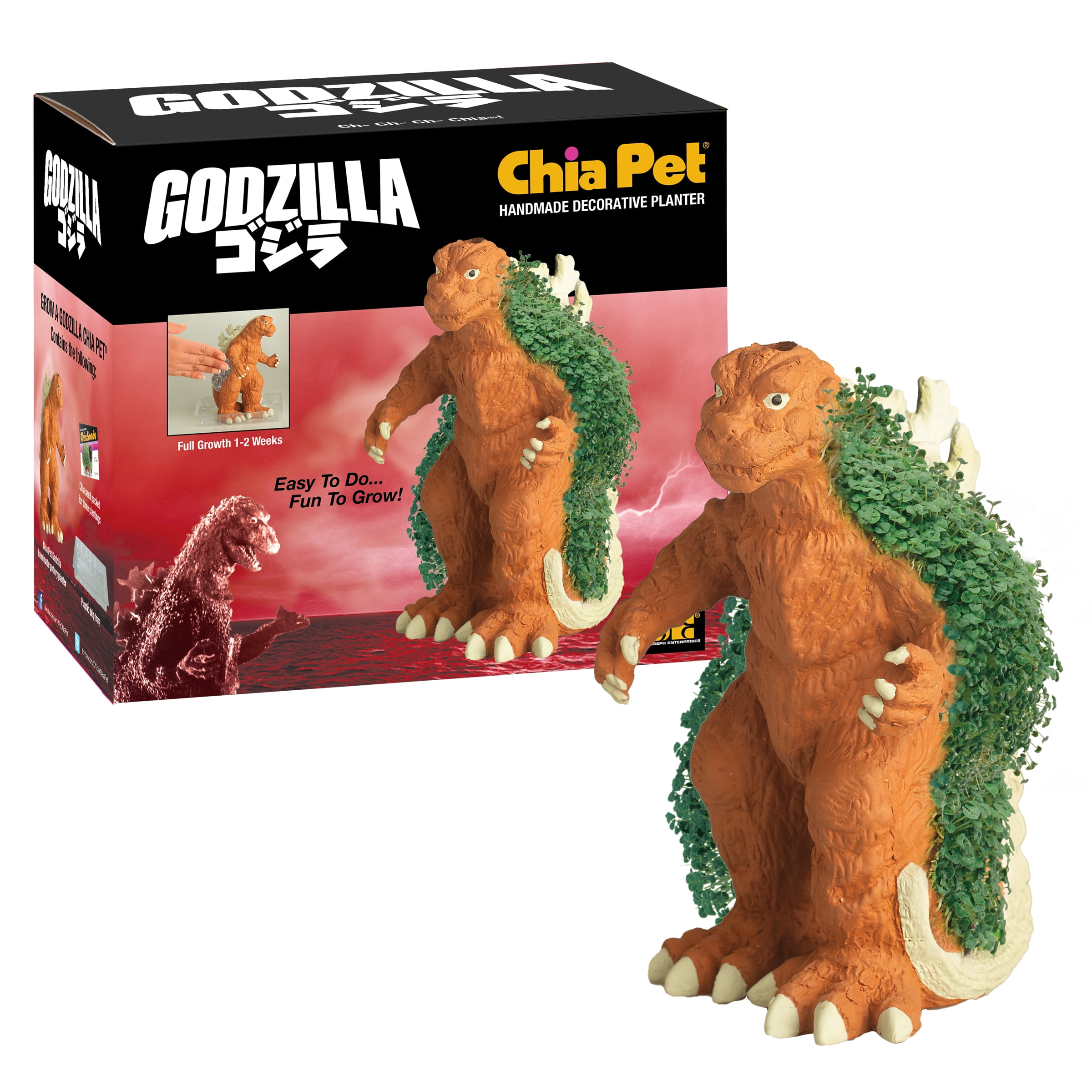 Chia Pet Godzilla Handmade Decorative Planter (1 Set) 74u3r