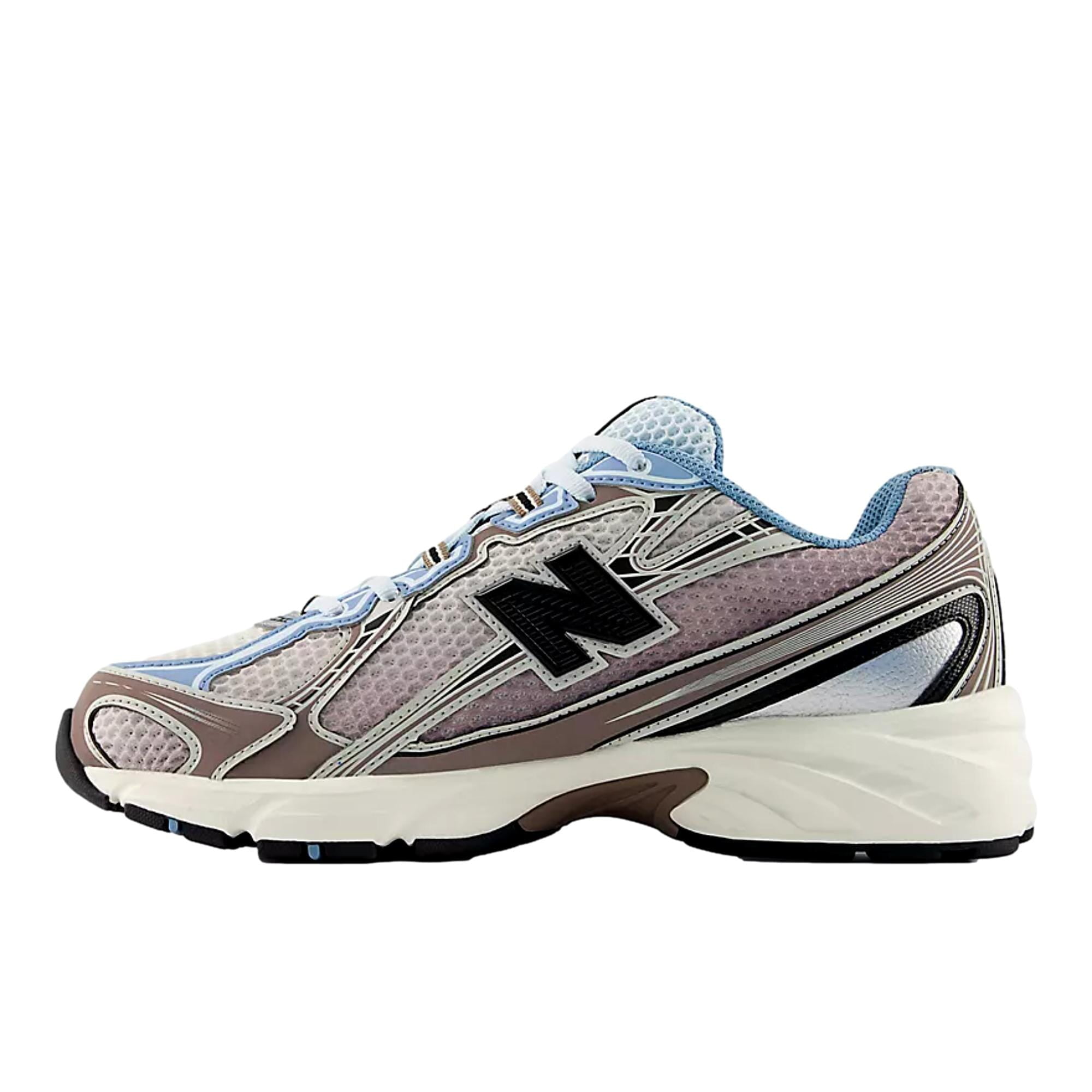 New Balance 740 Lifestyle Sneakers Breathable Mesh and Synthetic Upper (White/Brown, 9 US Men) 8eg5p