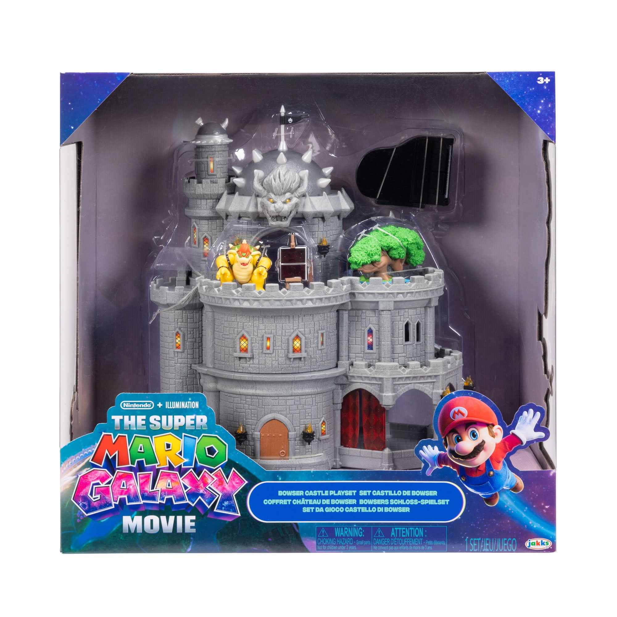 Super Mario Deluxe Bowser Castle Playset with Articulated Figure and Interactive Accessories (12 in) z46tl