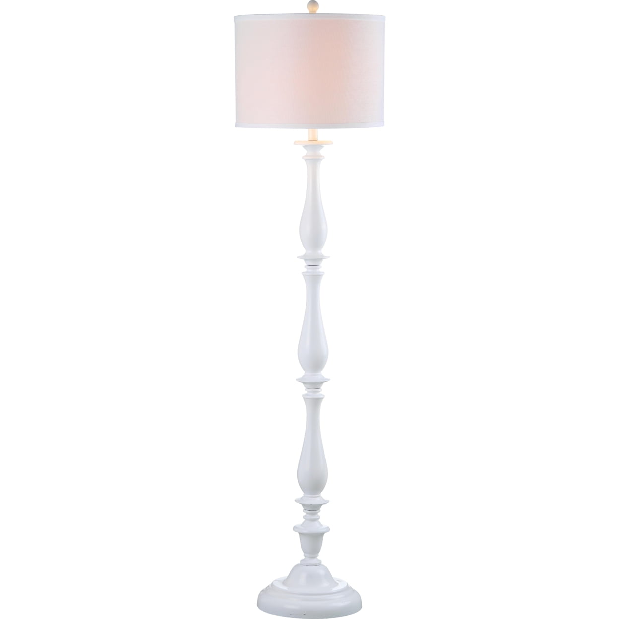 Safavieh Bessie Classic Candlestick Floor Lamp with Cotton Shade (White, 62 in. H) 8ii98