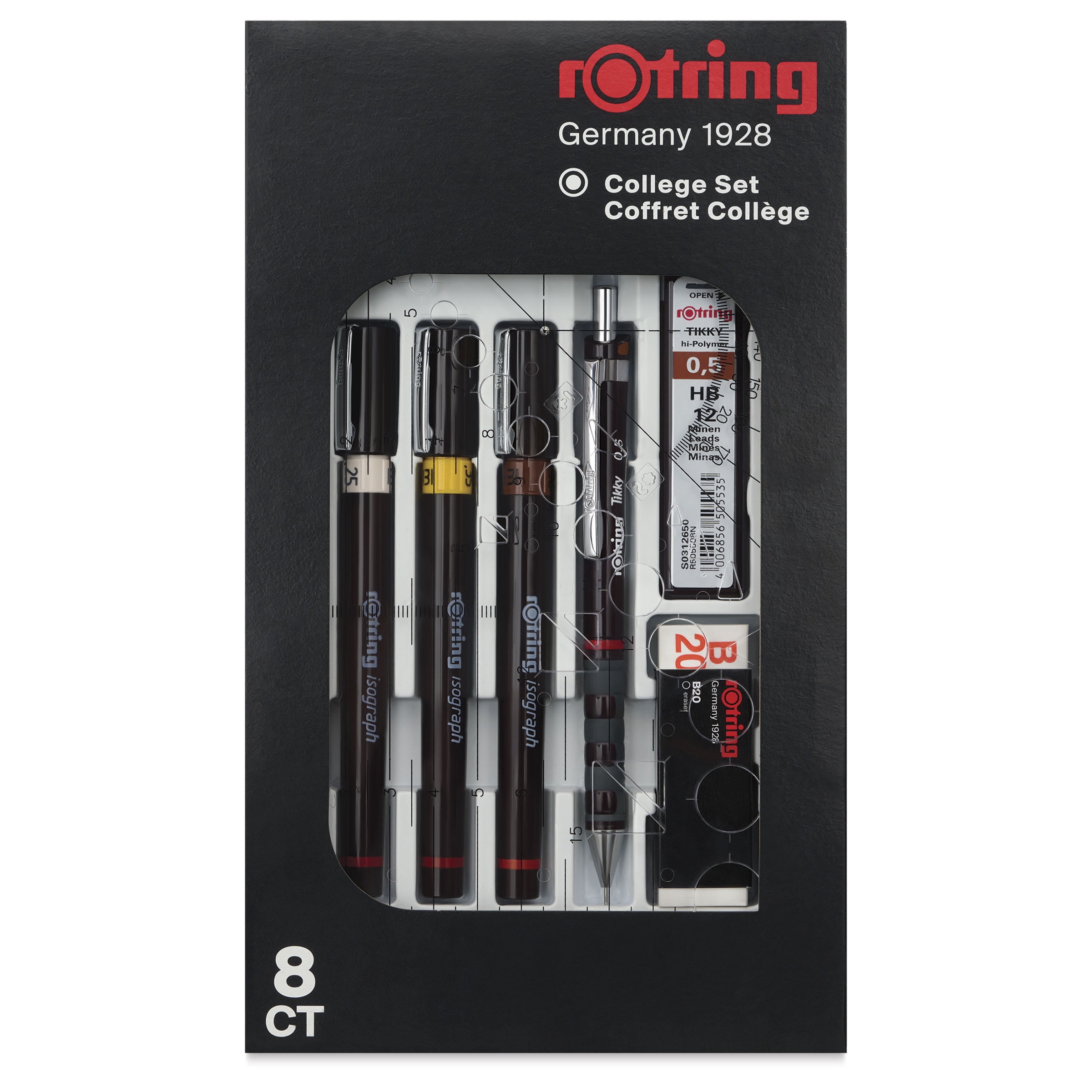 rOtring Isograph Technical Pen College Set (Brown, 3-Piece Set) aha10
