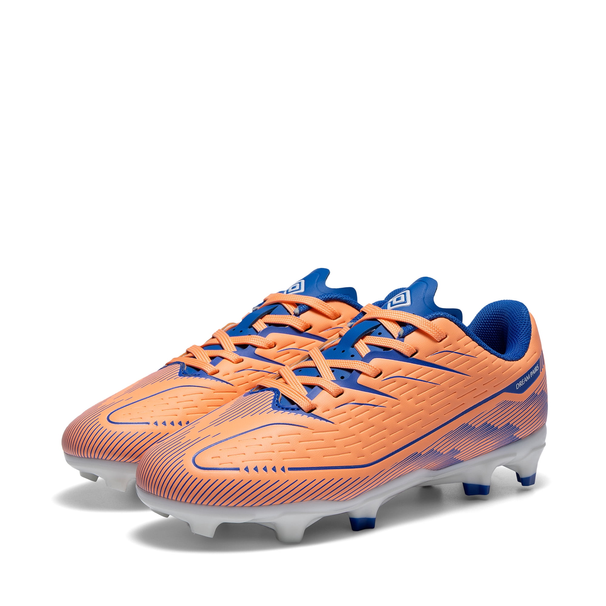 Dream Pairs Kids Multi Ground Soccer Cleats Athletic Football Shoes (Orange, 13 US Little Kid) uoocw
