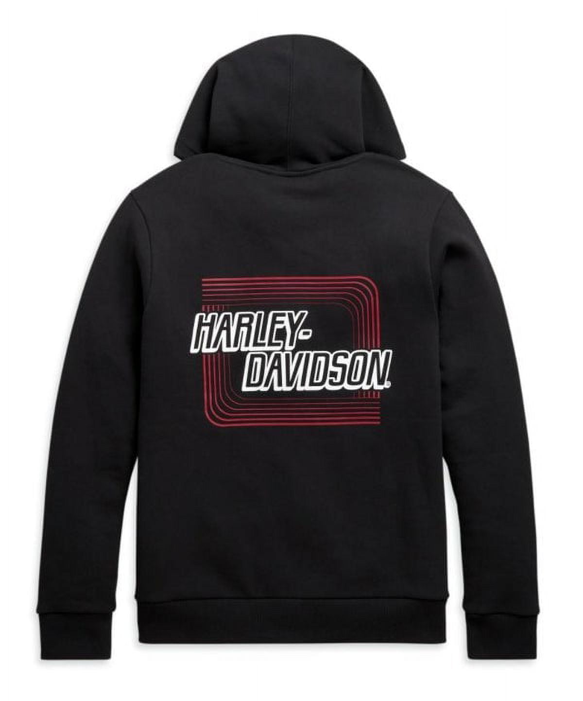 Harley-Davidson Men's Retro Outline Fleece Hoodie Slim Fit (Black, 2X-Large) lgfry