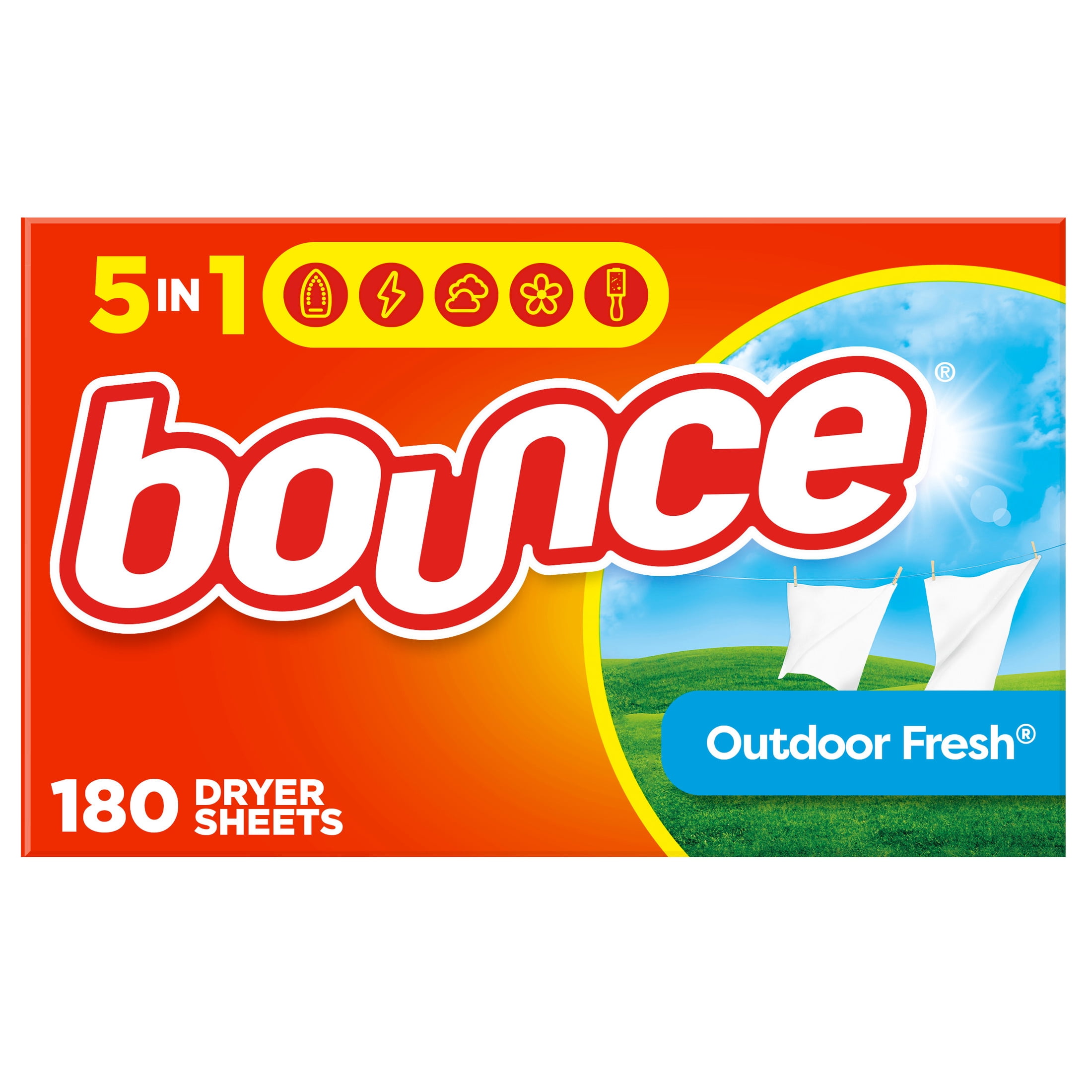 Bounce Fabric Softener Dryer Sheets, Outdoor Fresh Scent (180 Count) pitd3
