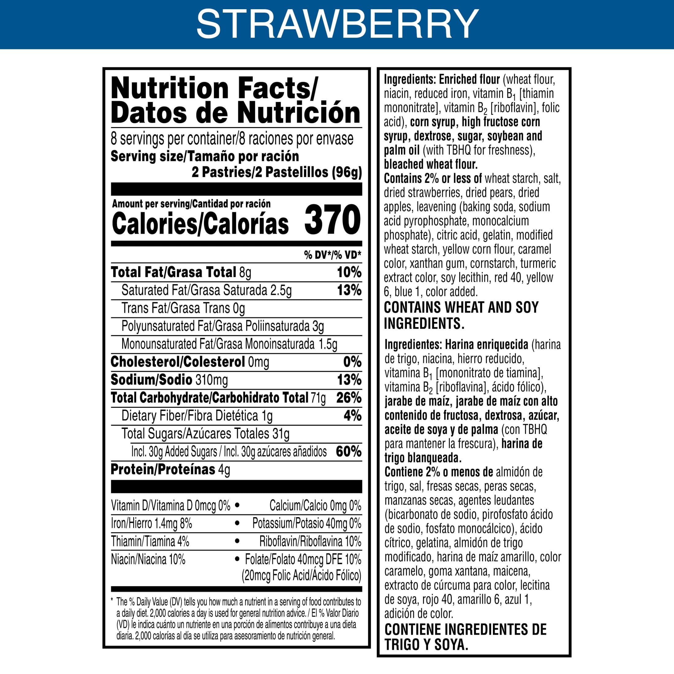 Pop-Tarts Frosted Strawberry Toaster Pastries, Breakfast Snack, Sweet Fruit Filling (27 oz, 16 Count) ev641