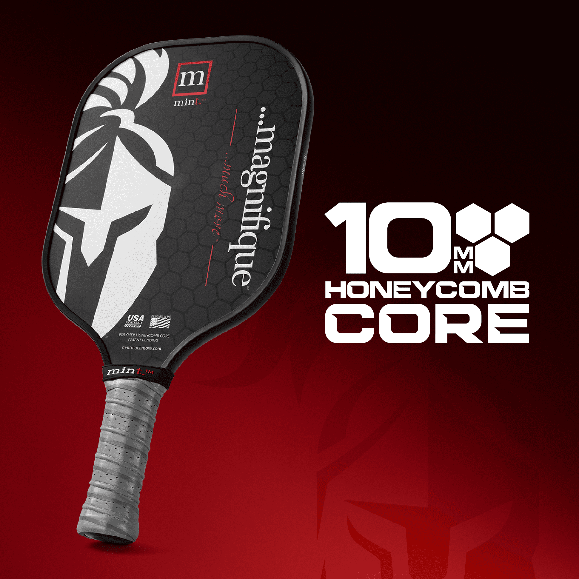 Mint Sport Magnifique Pickleball Paddle (Black, 8.1 oz) 4sfi4