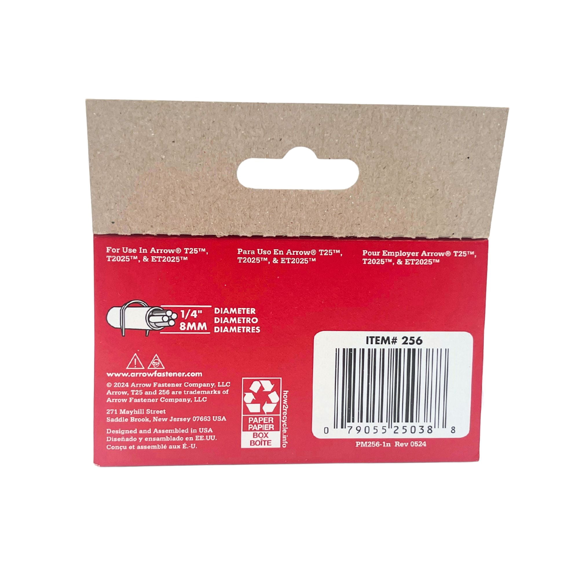 Arrow T25 Heavy Duty Round Crown Staples for Wire and Cable (3/8 in, 1,100 Pack) w7ynr