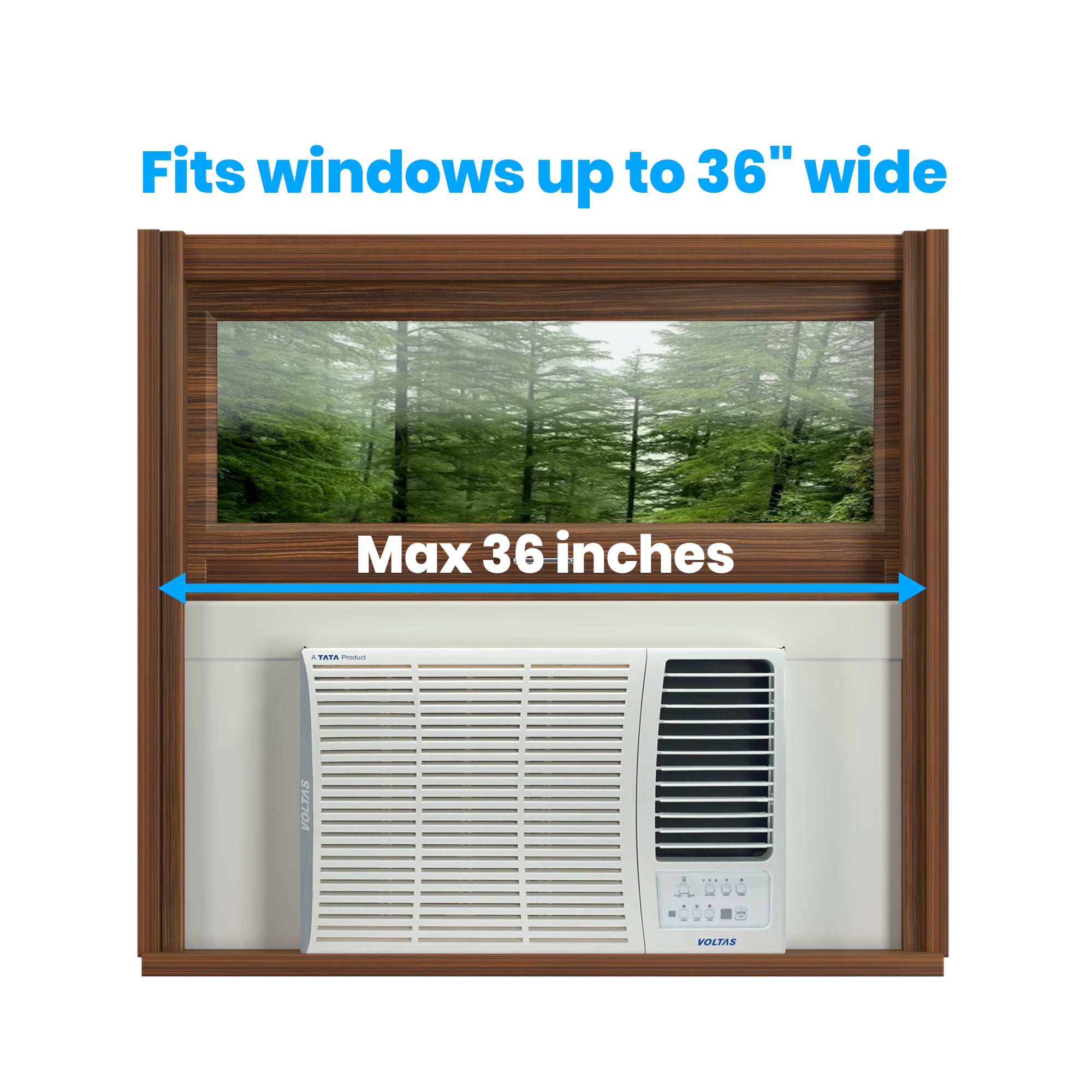 BreezeStop Window AC Unit Insulation Surround Panels (White, 36 in Width) 62r67