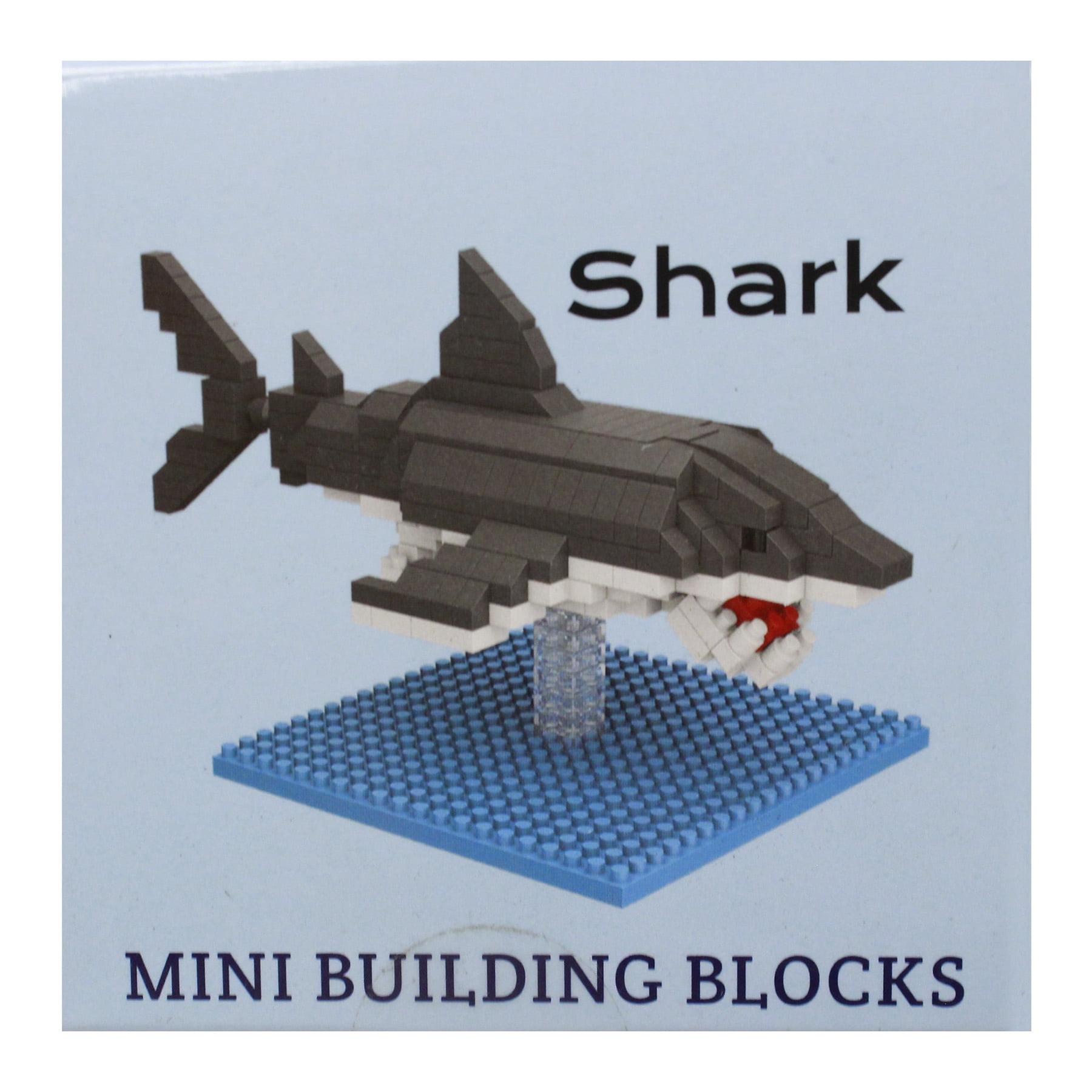 Hawaiian Collectible Mini Building Blocks Shark (256 Pieces, 3.125 in x 5.875 in x 3 in) 7am8d