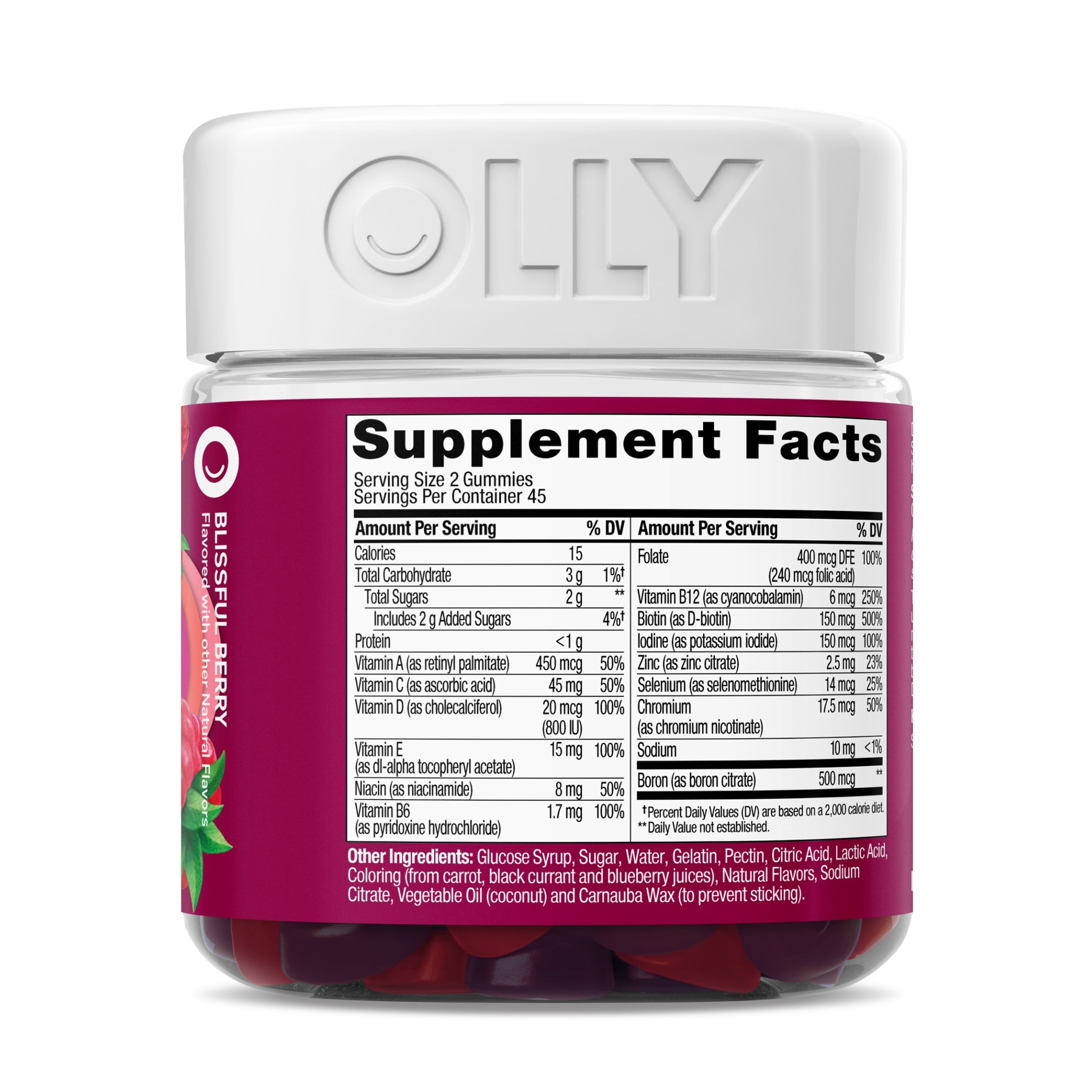 OLLY Women's Multivitamin Gummies, Daily Nutritional Support with Biotin and Vitamin D (90 Count) 06yfm