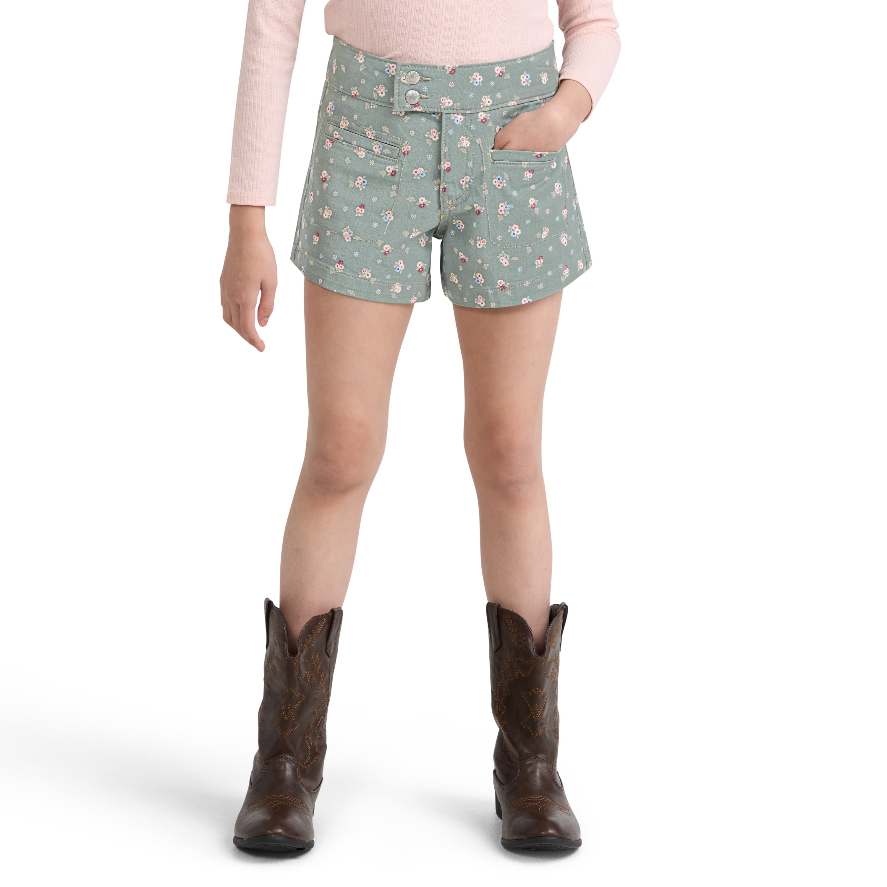 Levi Strauss Signature Girls A-Line Twill Shorts (Casual Everyday Fit, Size 5-18) 2qlhm