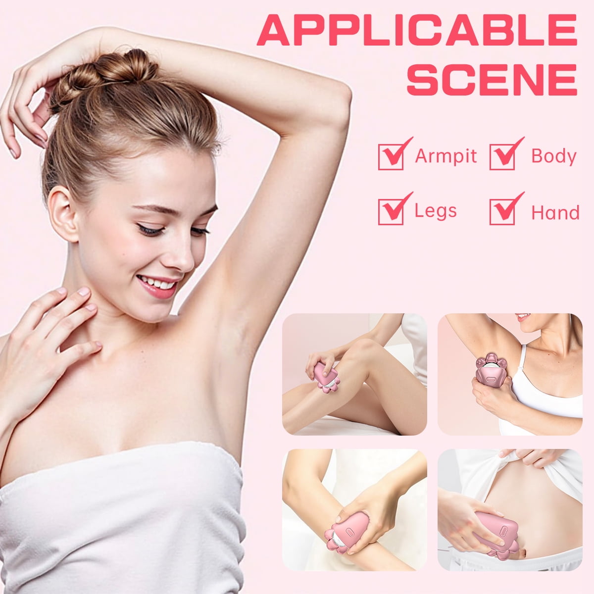 Cshidworld 5-in-1 Electric Shaver for Women, Rechargeable Wet/Dry Hair Removal Kit for Face and Body (Pink, 1 Count) 9yshe
