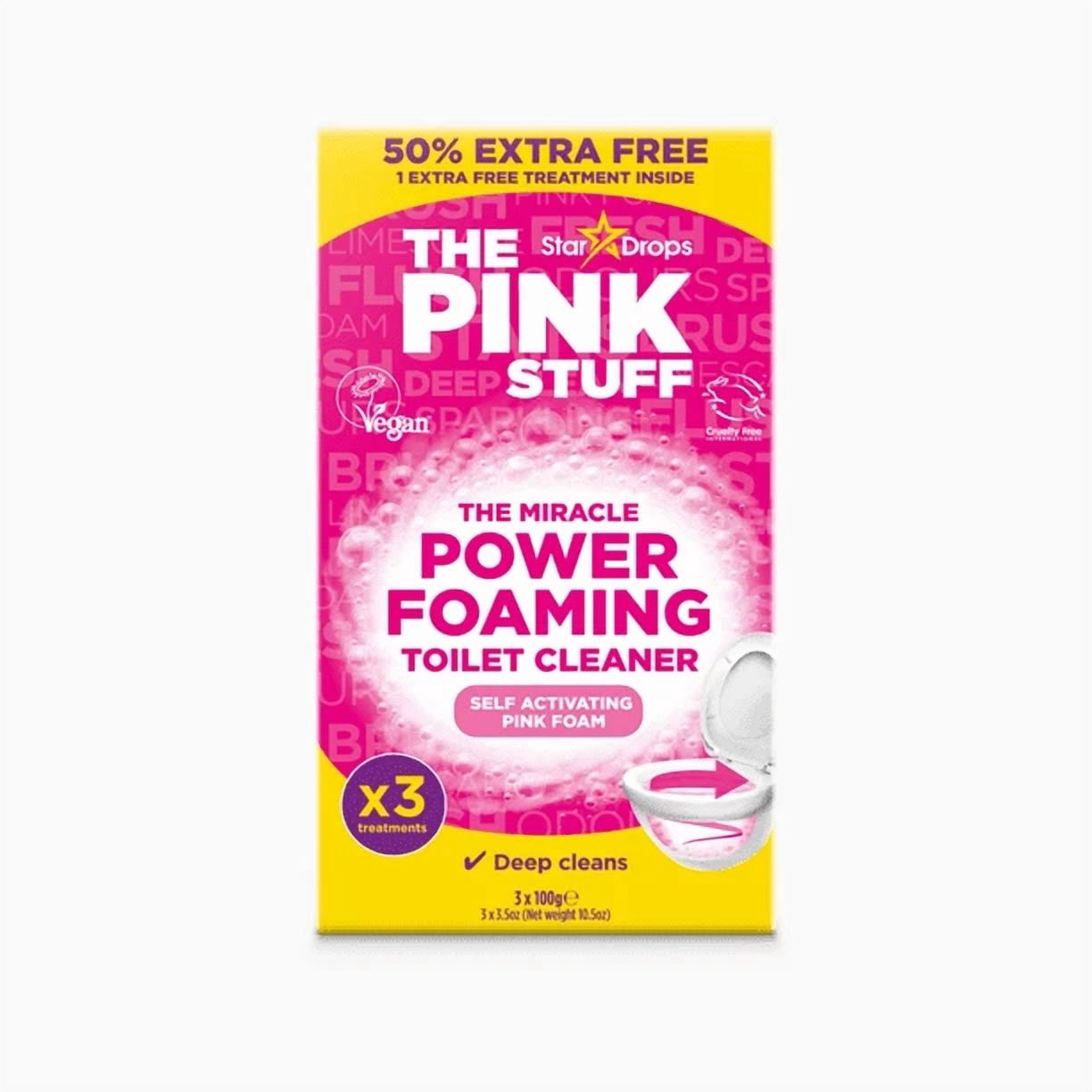 RUGED The Pink Stuff Foaming Toilet Cleaner, Heavy-Duty Stain Remover for Bathroom Maintenance (Pink, 10.5 oz) fa9x5