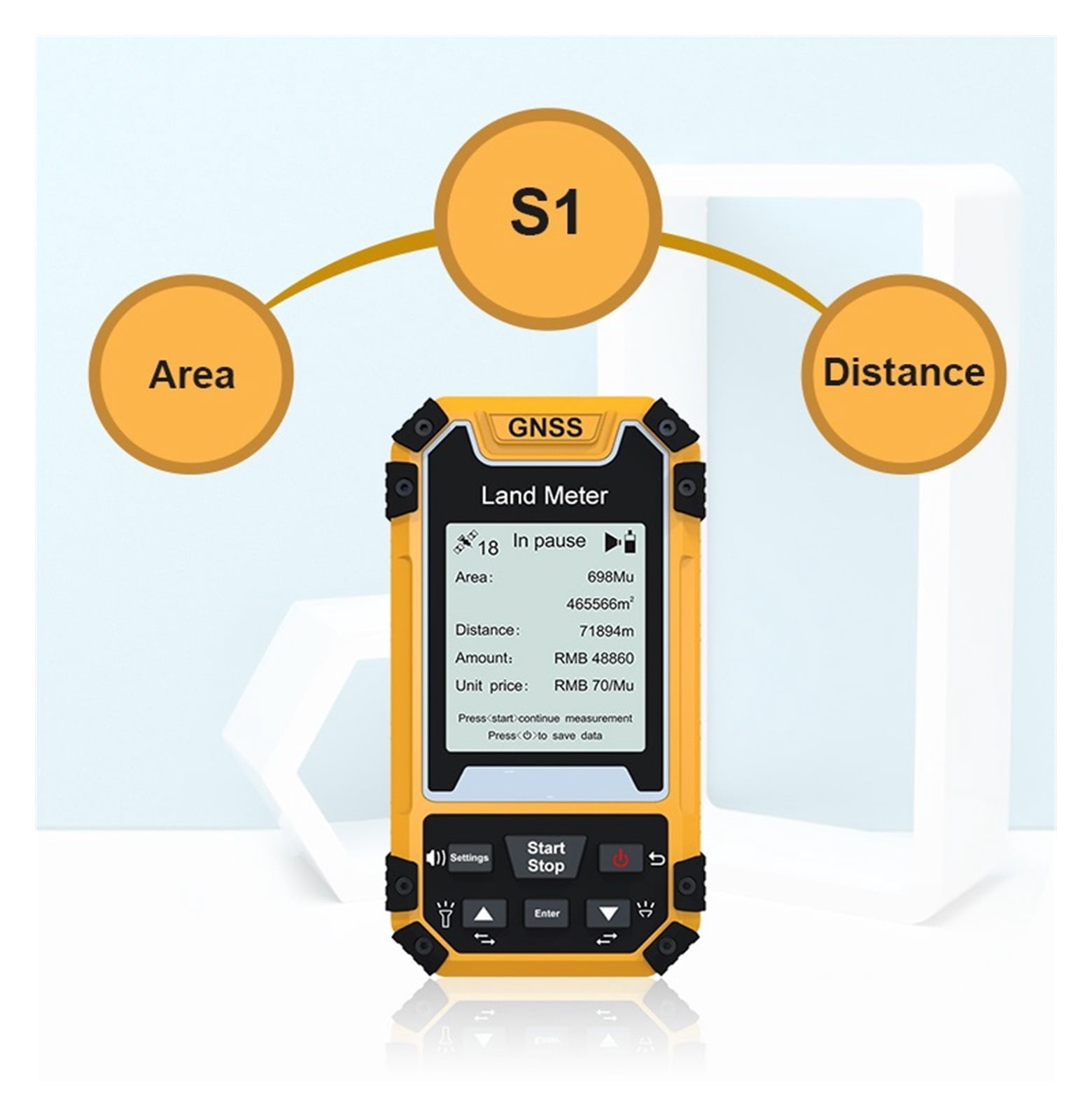 Dag S1 Portable GPS Land Measuring Meter with 2.4 inch Screen for Surveying and Mapping (Black, 4.61 in x 2.40 in x 0.87 in) sua7d
