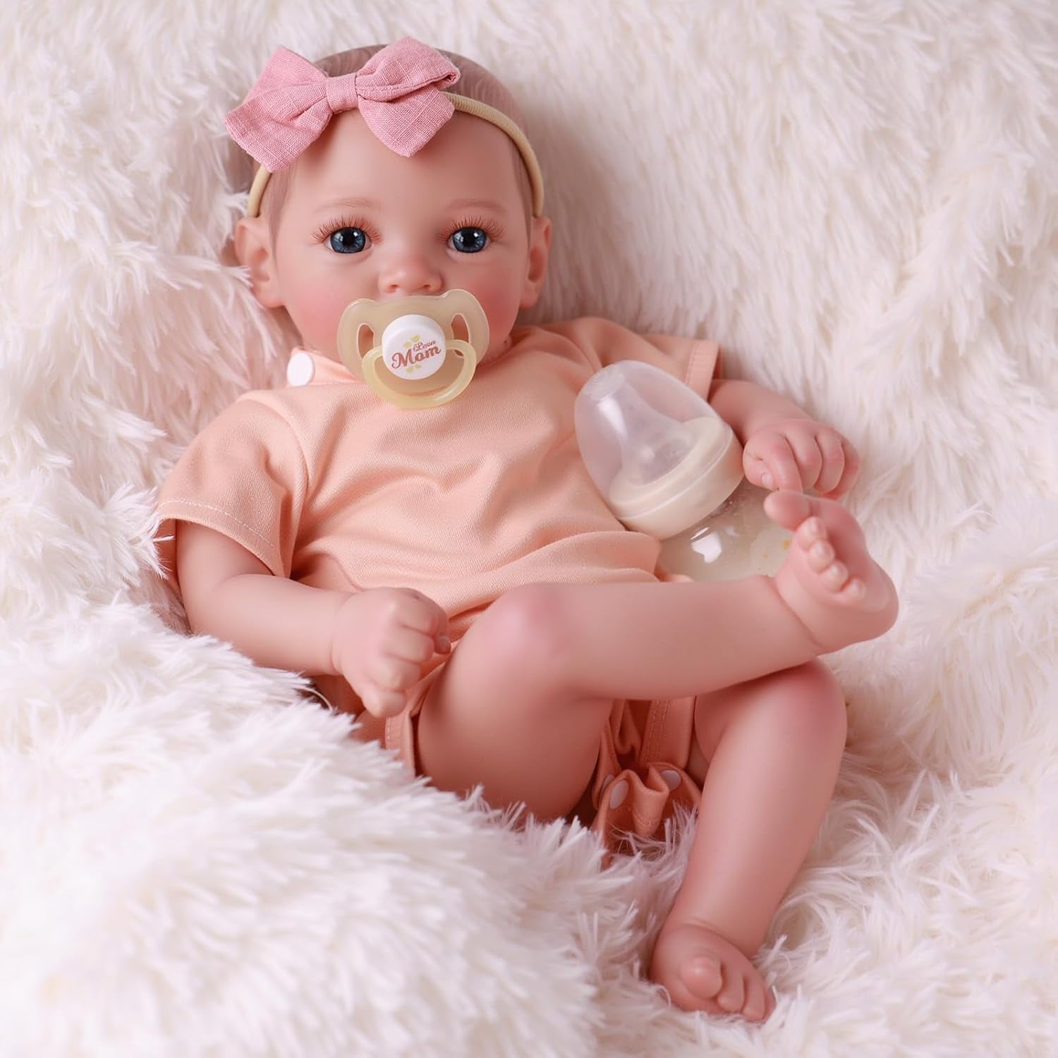RSG Realistic Reborn Baby Doll Handmade Lifelike Soft Cloth Body with Clothing and Accessories (20 in) ft1ya