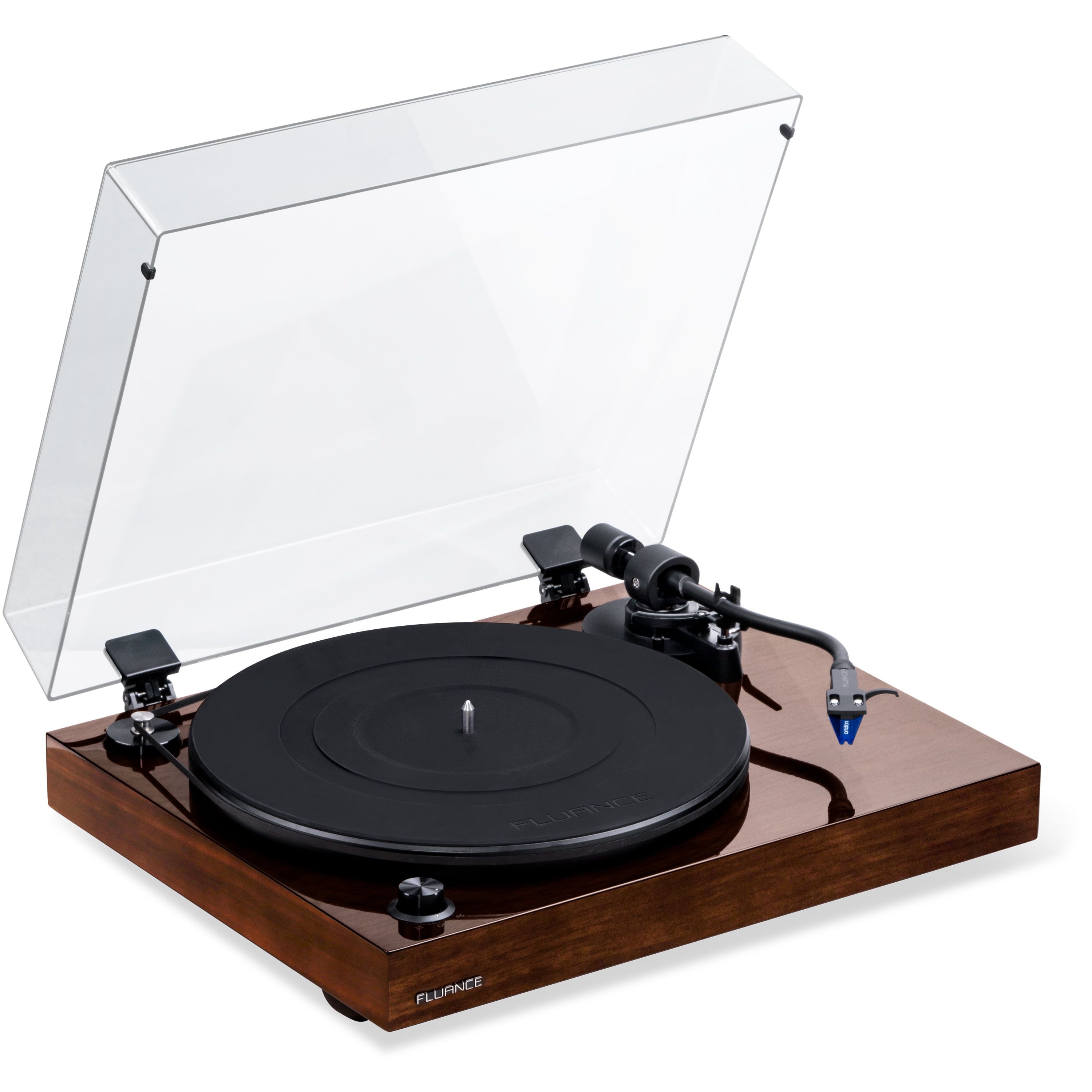 Fluance RT84 Reference High Fidelity Vinyl Turntable Record Player with Ortofon 2M Blue Cartridge (Walnut) 7cus1
