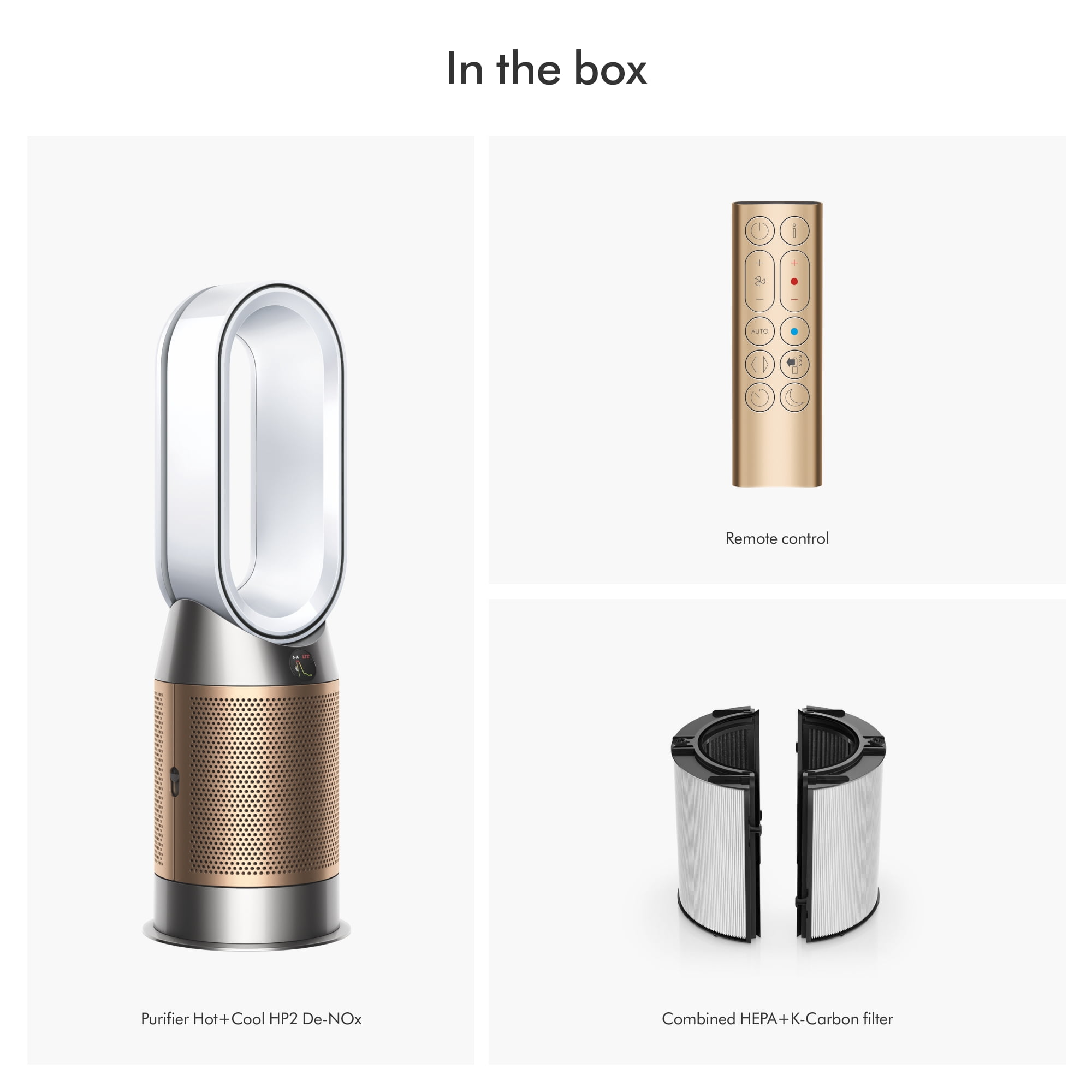 Dyson Purifier Hot+Cool HP2 Air Purifier and Heater (White/Gold) 2p82f