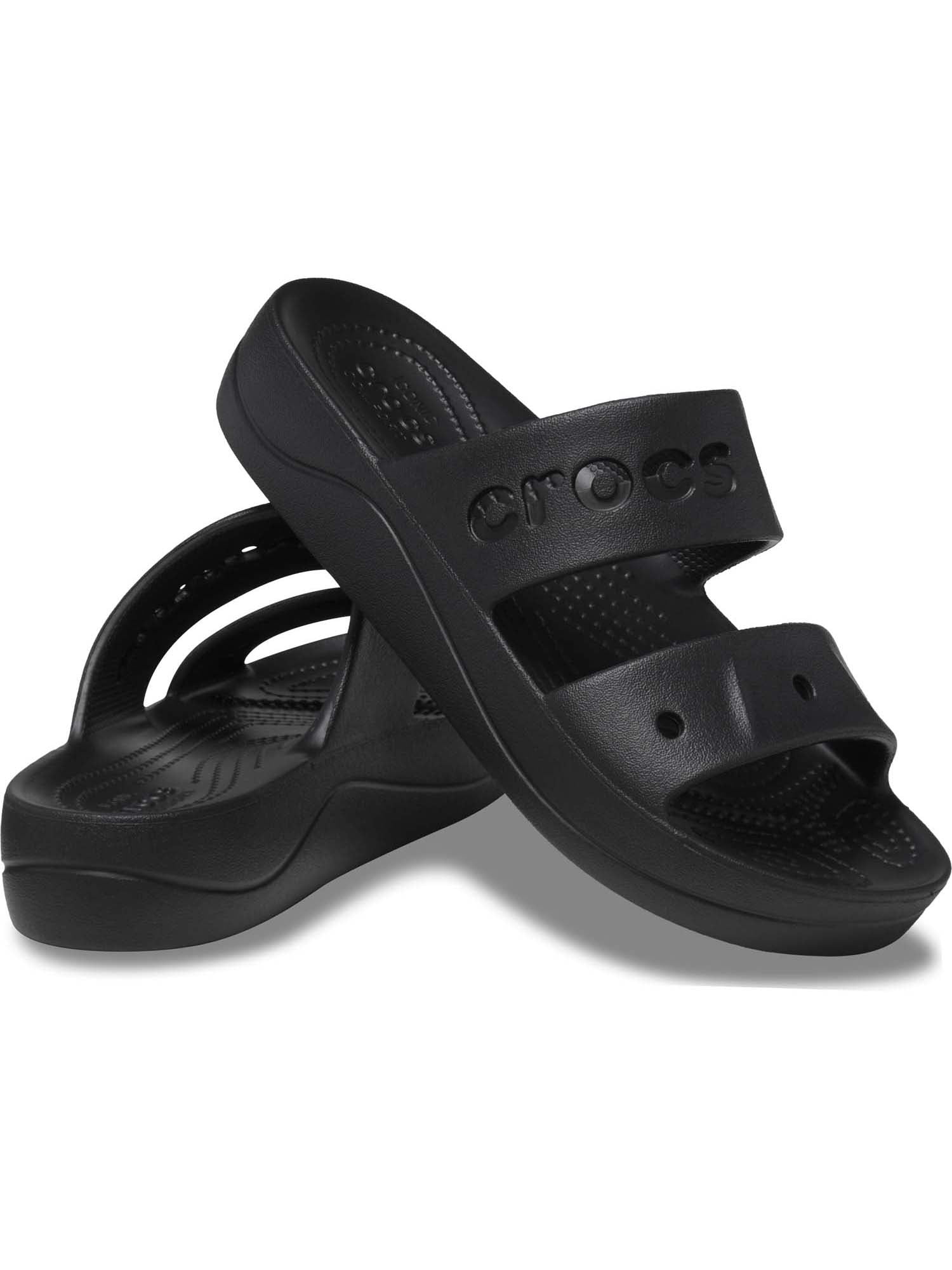 Crocs Baya Platform Slide Sandals Lightweight Comfortable Slip-on Footwear (Black, 8 US) c32ag