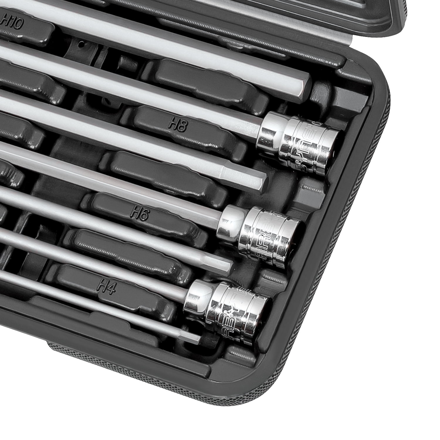Carbyne 7-Piece Extra Long Hex Bit Socket Set, 3/8 in Drive, Metric Sizes (3mm to 10mm) cf4ct