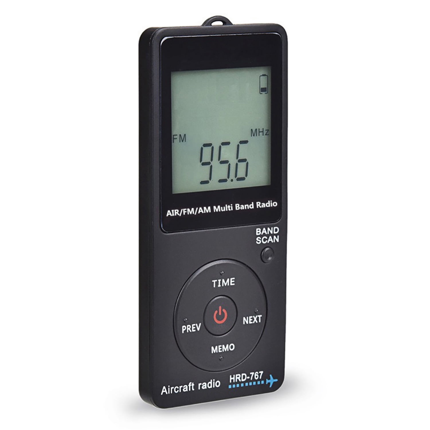 SENLNES Handheld Aviation AM FM Radio Receiver, Portable Aircraft Weather Band with Backlit LCD (Black, 1.09 oz) 958cn