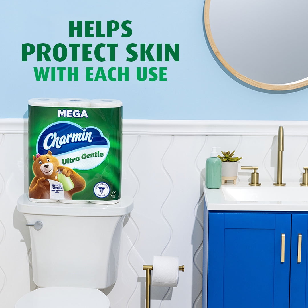 Charmin Ultra Gentle Toilet Paper (White, 12 Mega Rolls) u6a2c