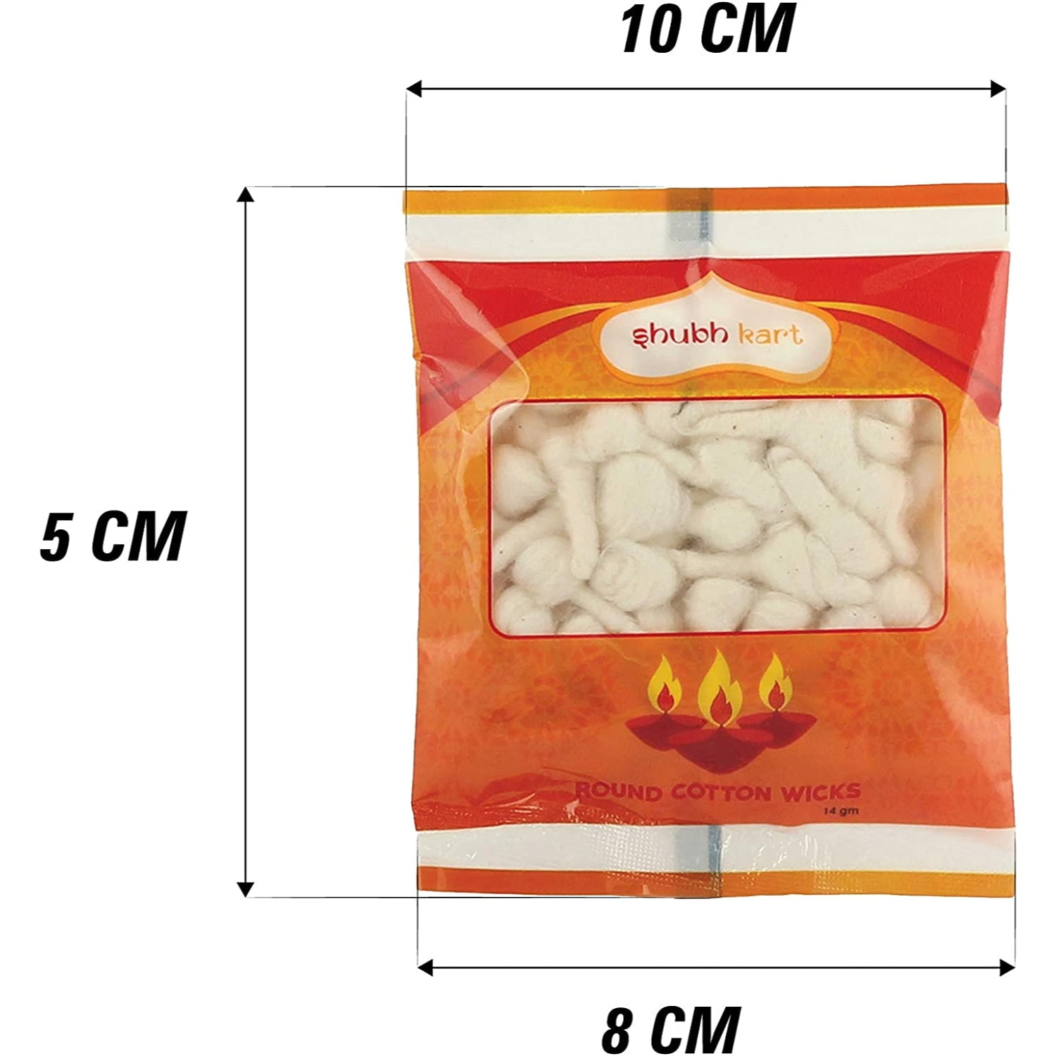 Shubhkart Hand Rolled Cotton Puja Wicks for Spiritual Rituals and Meditation (3 Count) jtczy