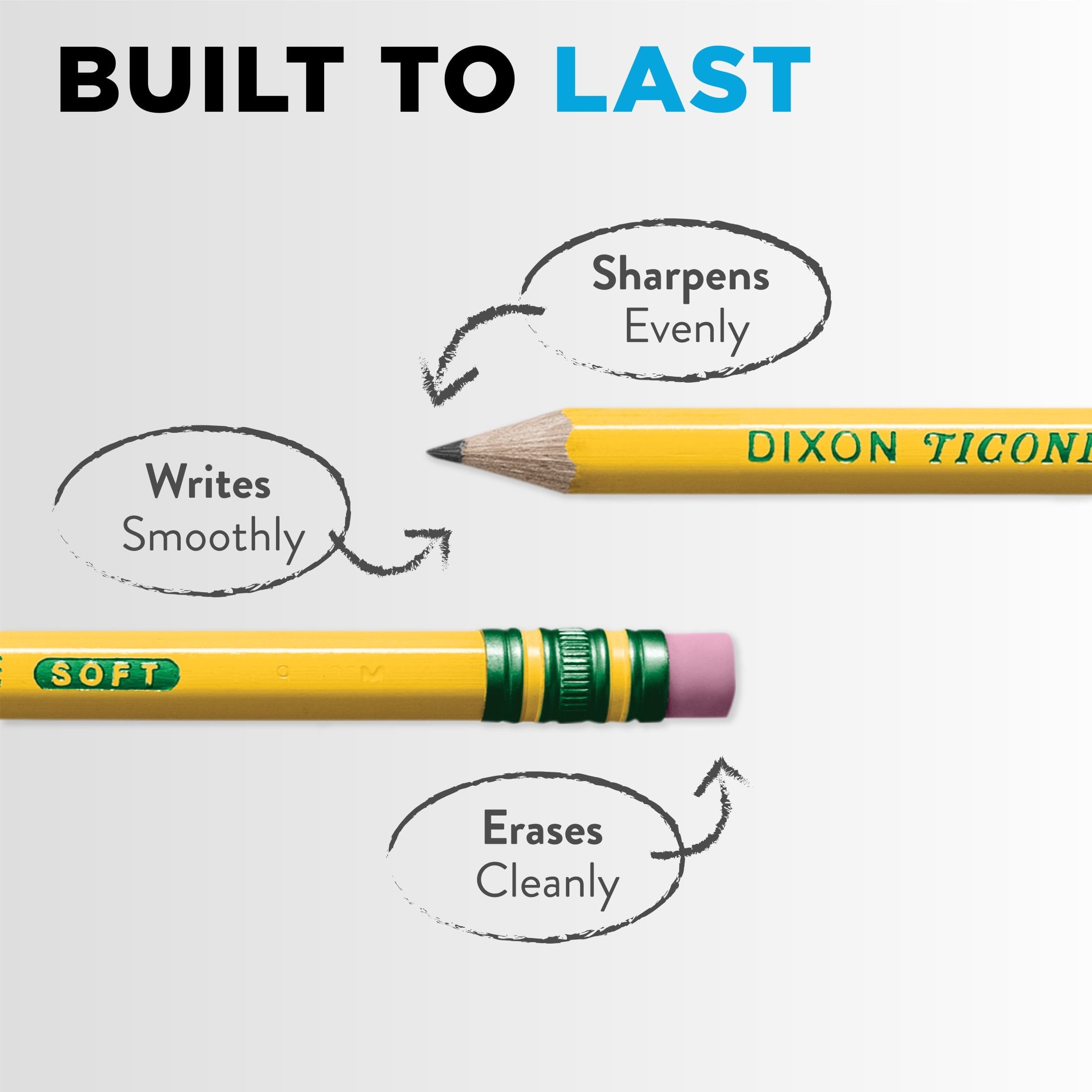 Ticonderoga Wood Pencils, #2 HB Graphite, Smooth Sharpening, Yellow (12 Count) avqox - Image 3