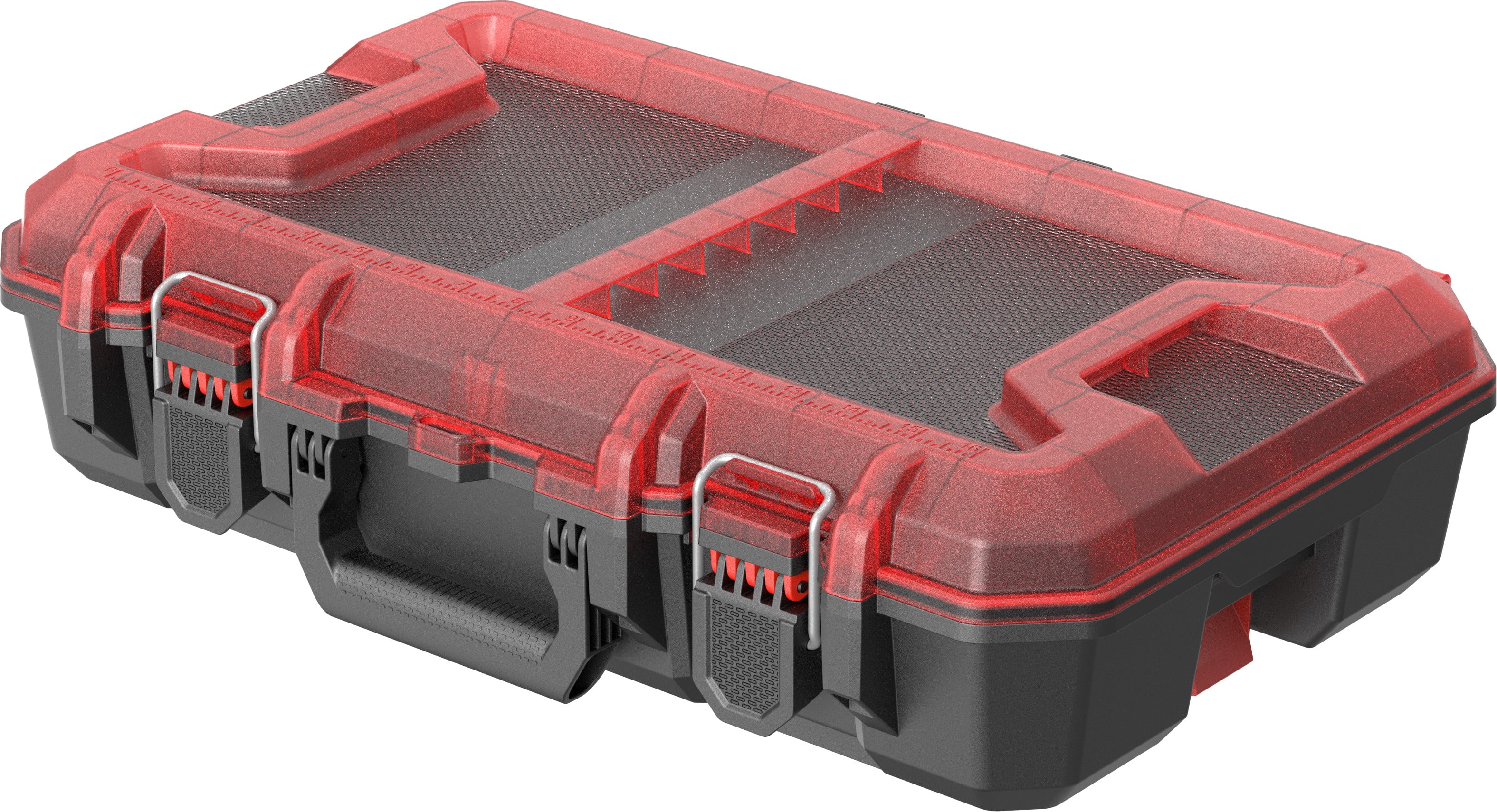 Hyper Tough Hyper Stack Tool Box Organizer (Red, 17.5 in x 13.5 in x 5 in) 1cik1