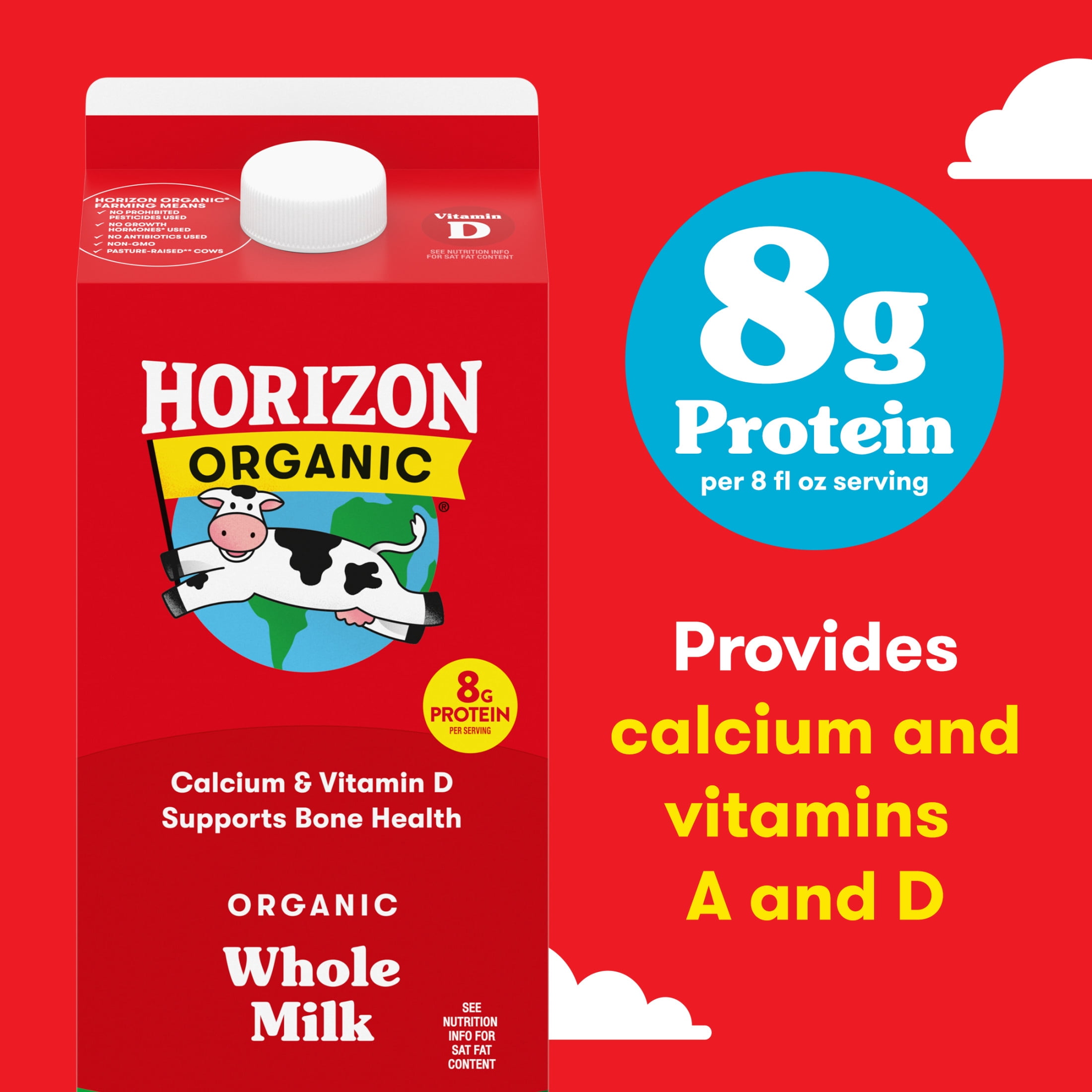 Horizon Organic Vitamin D Whole Milk (64 fl oz) l2709