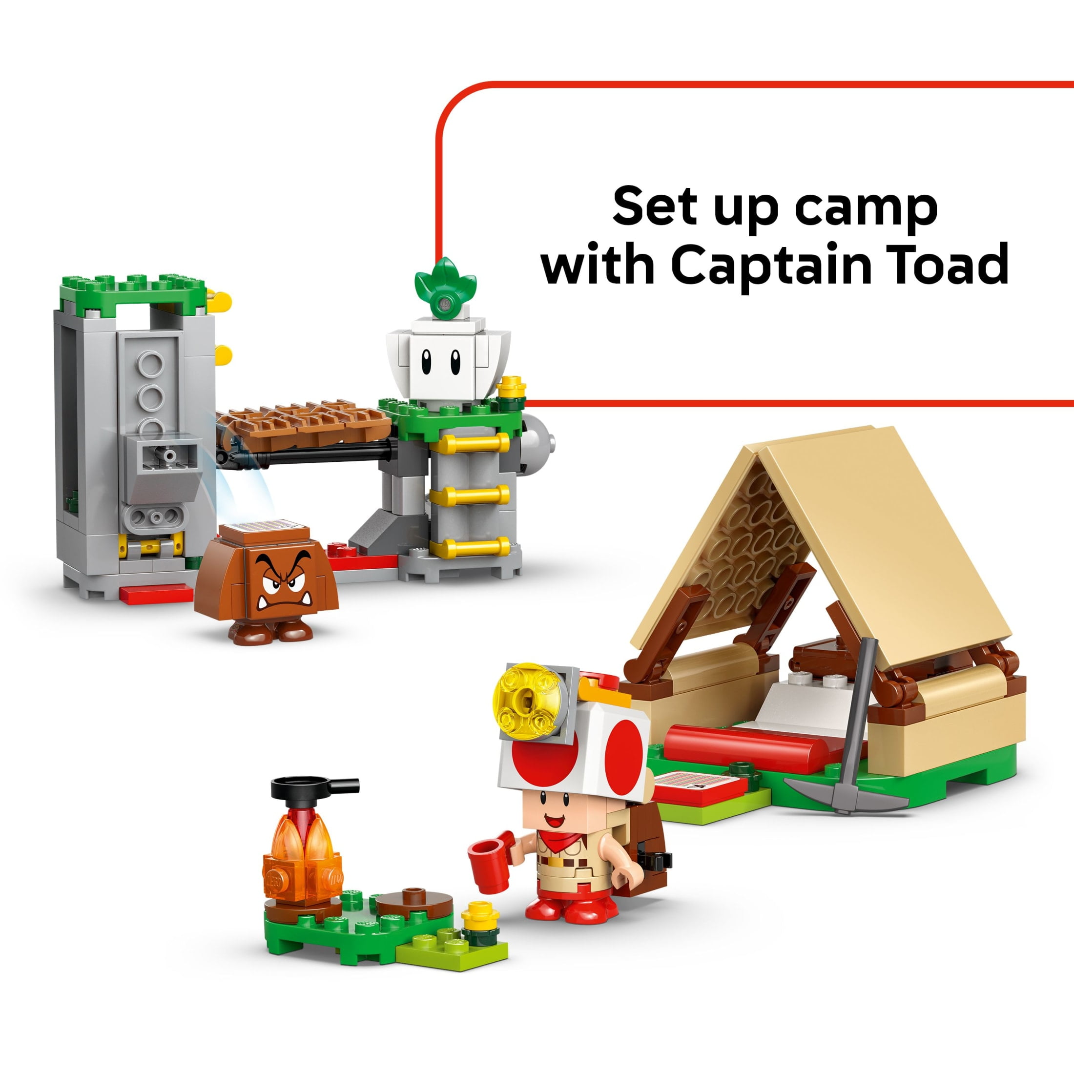 LEGO Super Mario Captain Toad’s Camp Building Set with Interactive Figures (159 Pieces) jda4u