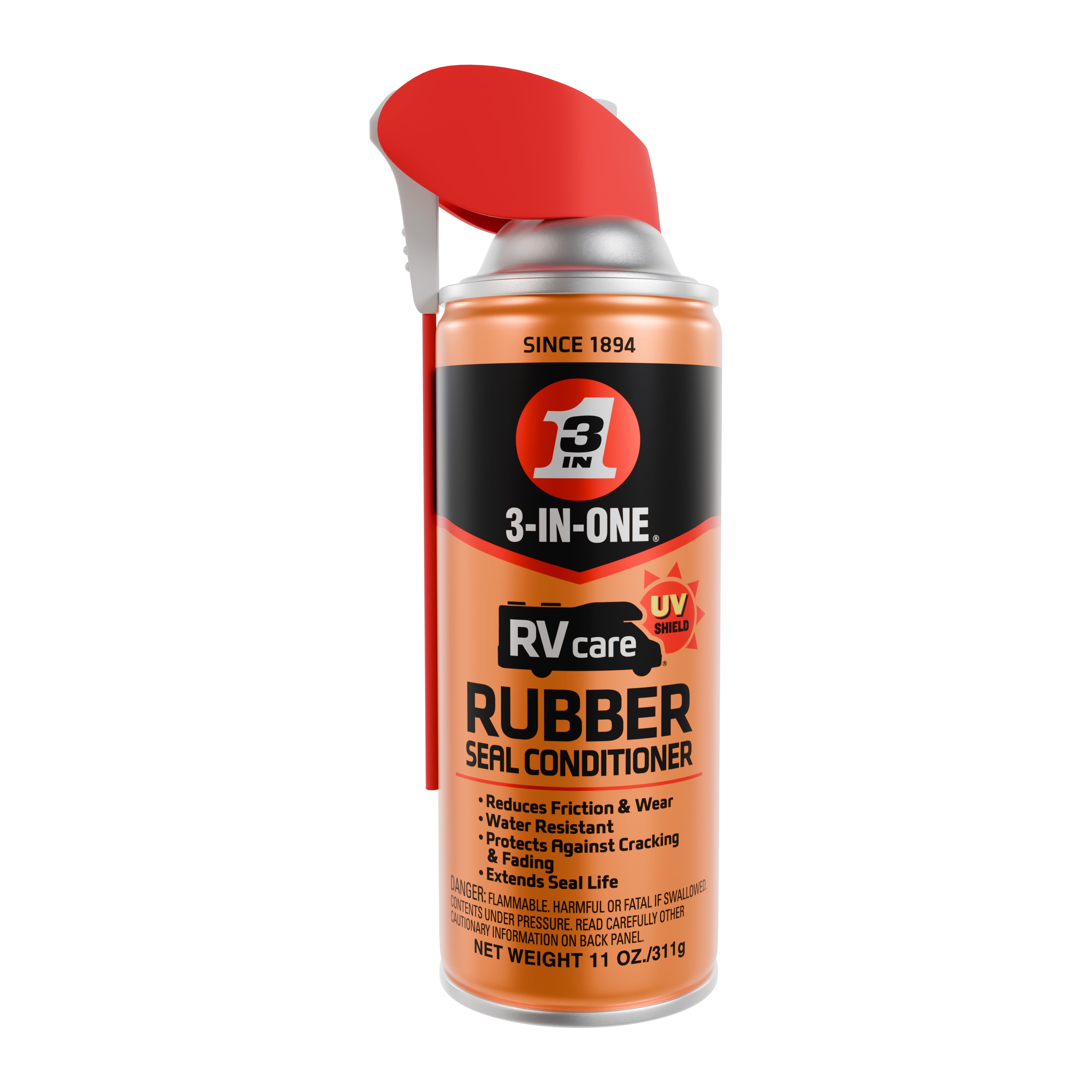 3-IN-ONE RV Care Rubber Seal Conditioner, Water Resistant Protectant Spray (2 Pack, 11 oz) 5u7qo