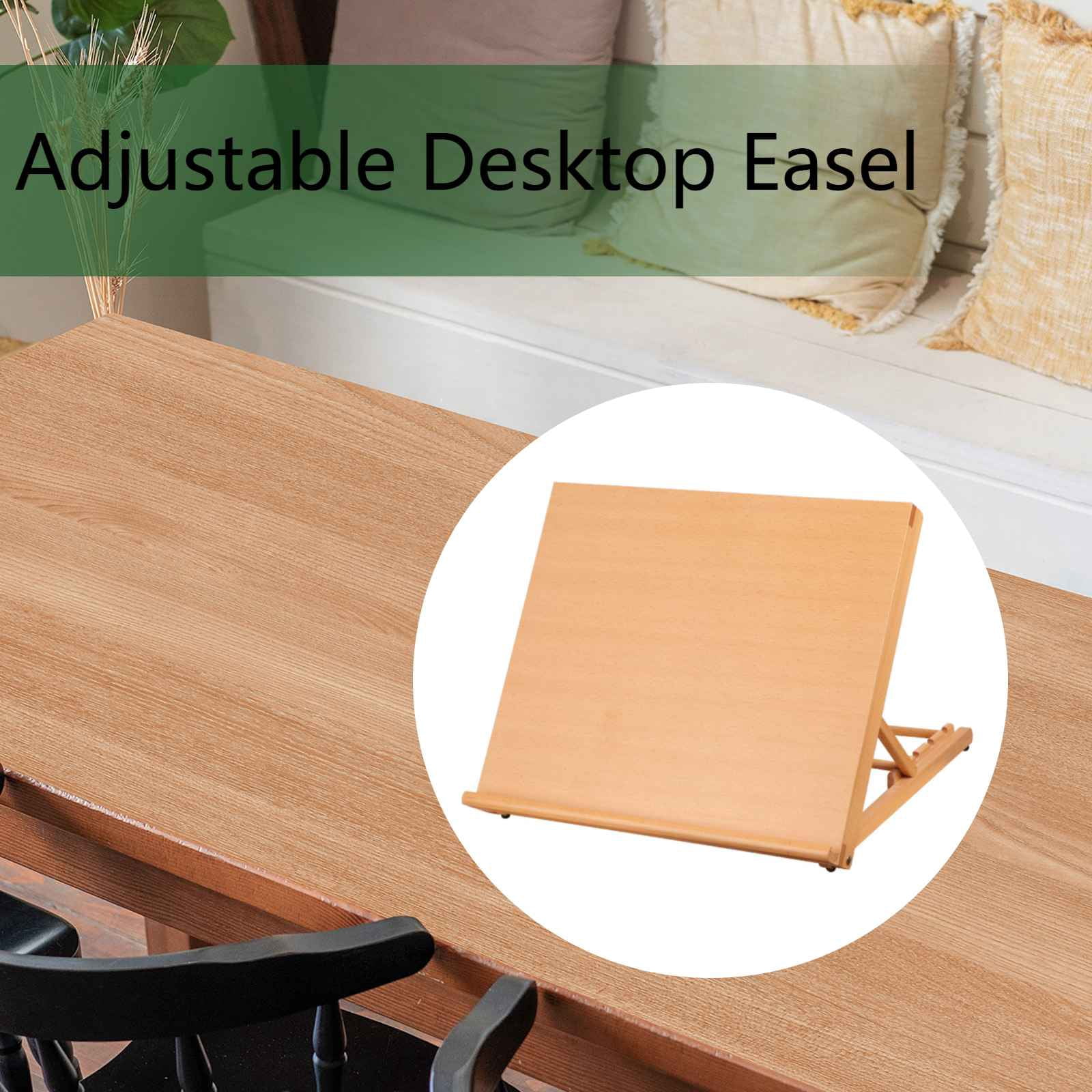Abbraccia Wood Drafting Table Easel for Drawing and Sketching (Brown, 19.3 in x 17.3 in x 16.5 in) r3tmy