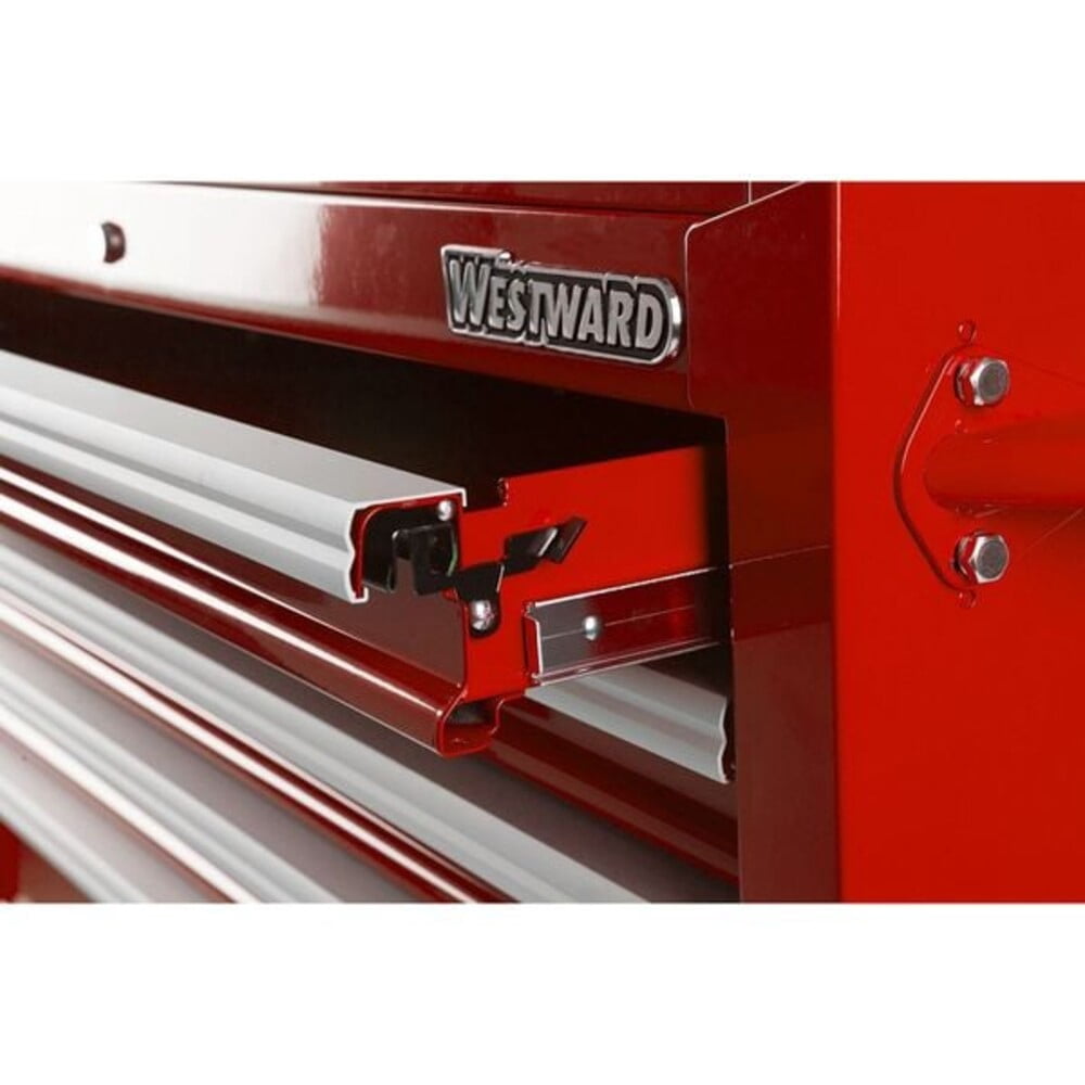 Westward Rolling Tool Cabinet, 13-Drawer Heavy-Duty Steel Storage Chest, Powder Coated Finish (Gloss Red, 42 in W x 19 in D x 40 in H) 9lnjq