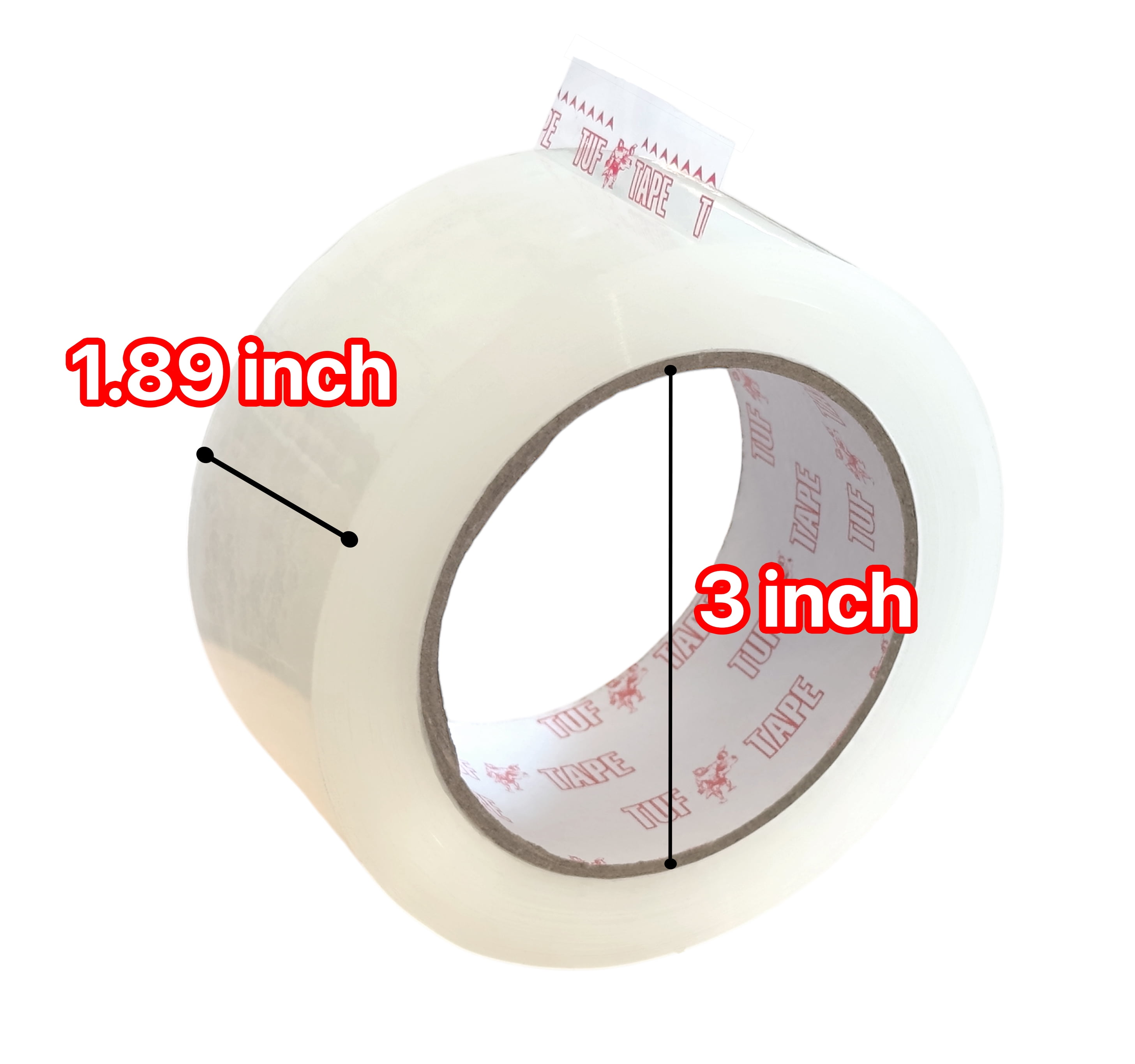 Pokanic Heavy Duty Shipping Tape, Crystal Clear Adhesive for Moving and Carton Sealing (2 Rolls, 1.89 in x 330 ft) bshqo