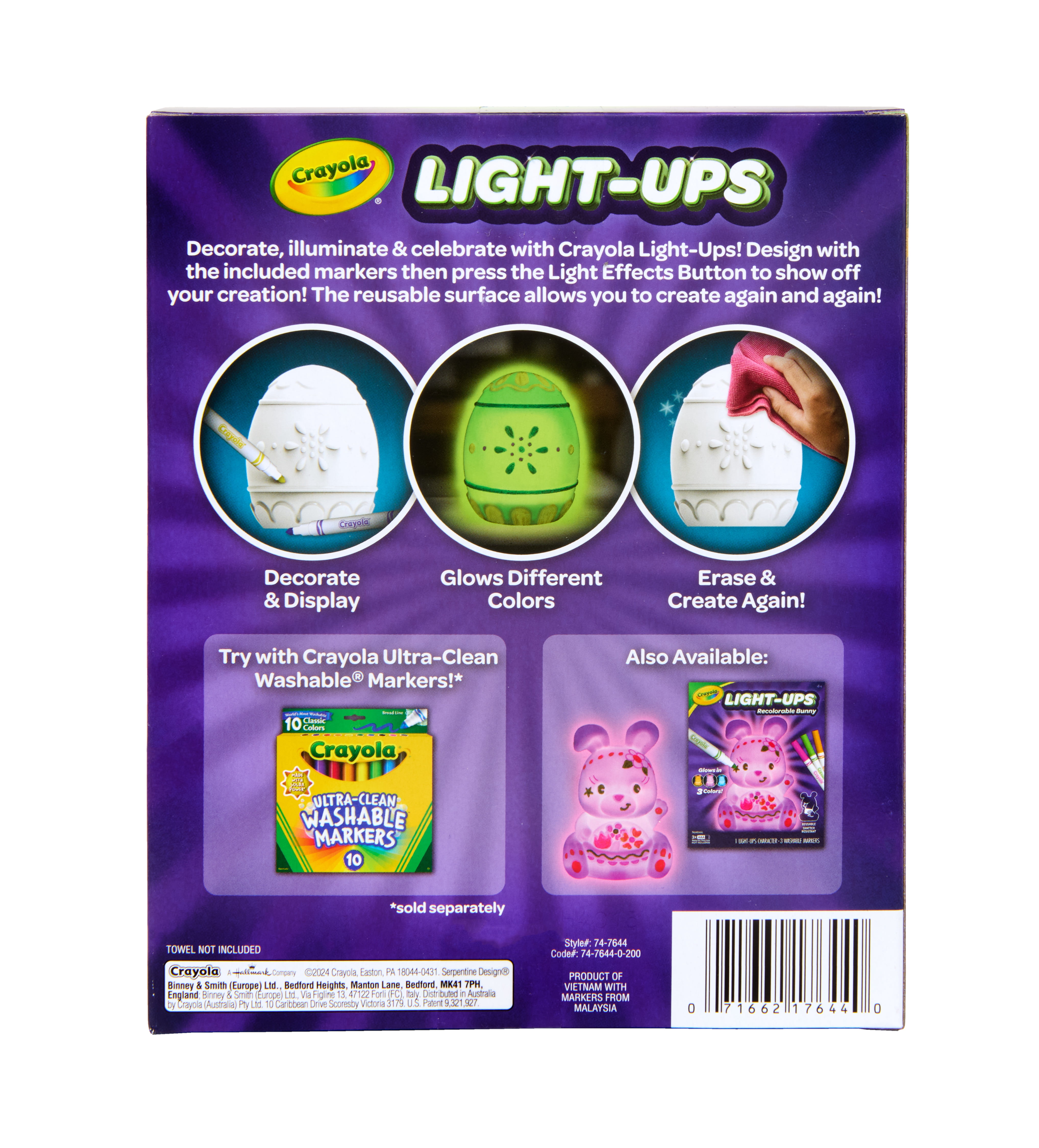 Crayola Light Ups Egg DIY Decorating Art Set (Multi-Color, 1 Pack) scl12