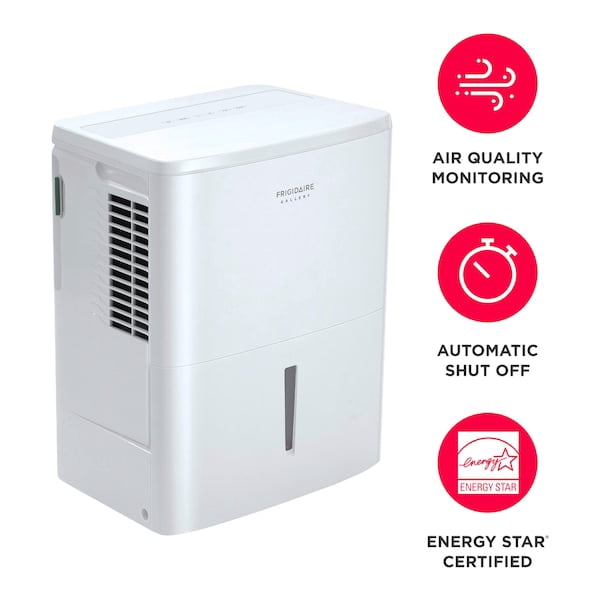 Frigidaire Gallery 2-in-1 Smart Dehumidifier with Wi-Fi and Allergy Filter (White, 35 Pint) rordv