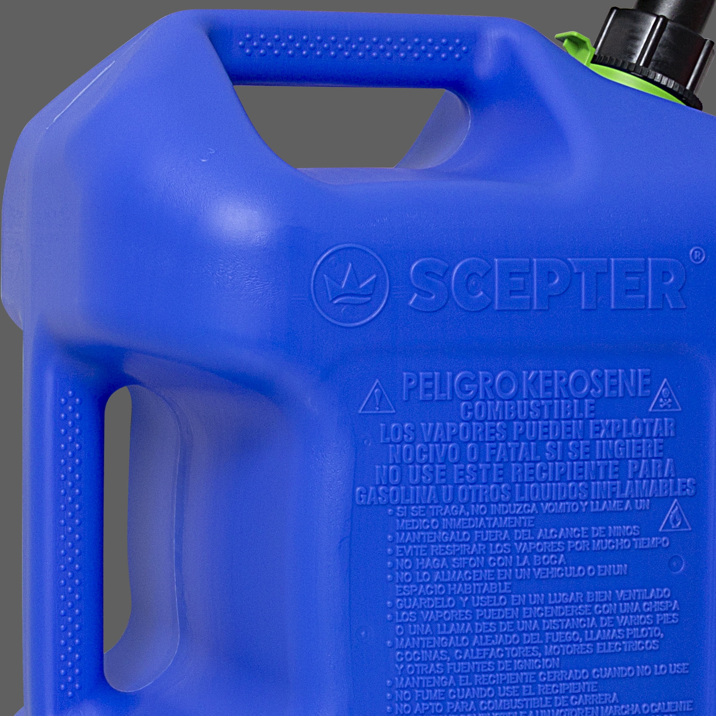 Scepter SmartControl Kerosene Fuel Container with Dual Handle (Blue, 5 gal) s5bya