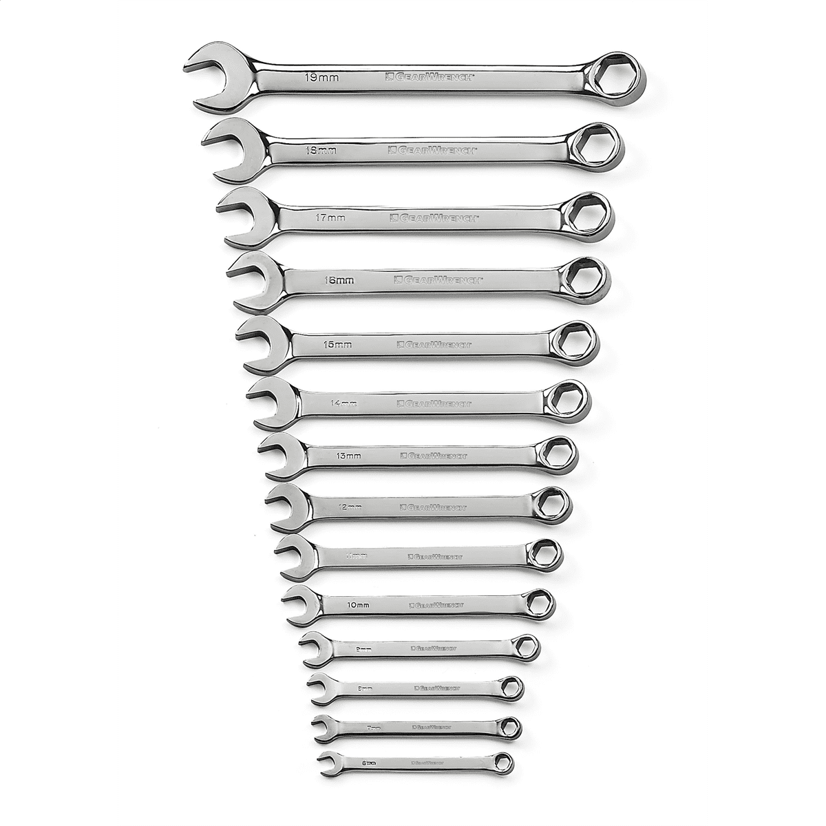 GEARWRENCH 14-Piece Combination Wrench Set, 6-Point Professional Hand Tool Kit (Black, 14-Piece) o7q0s
