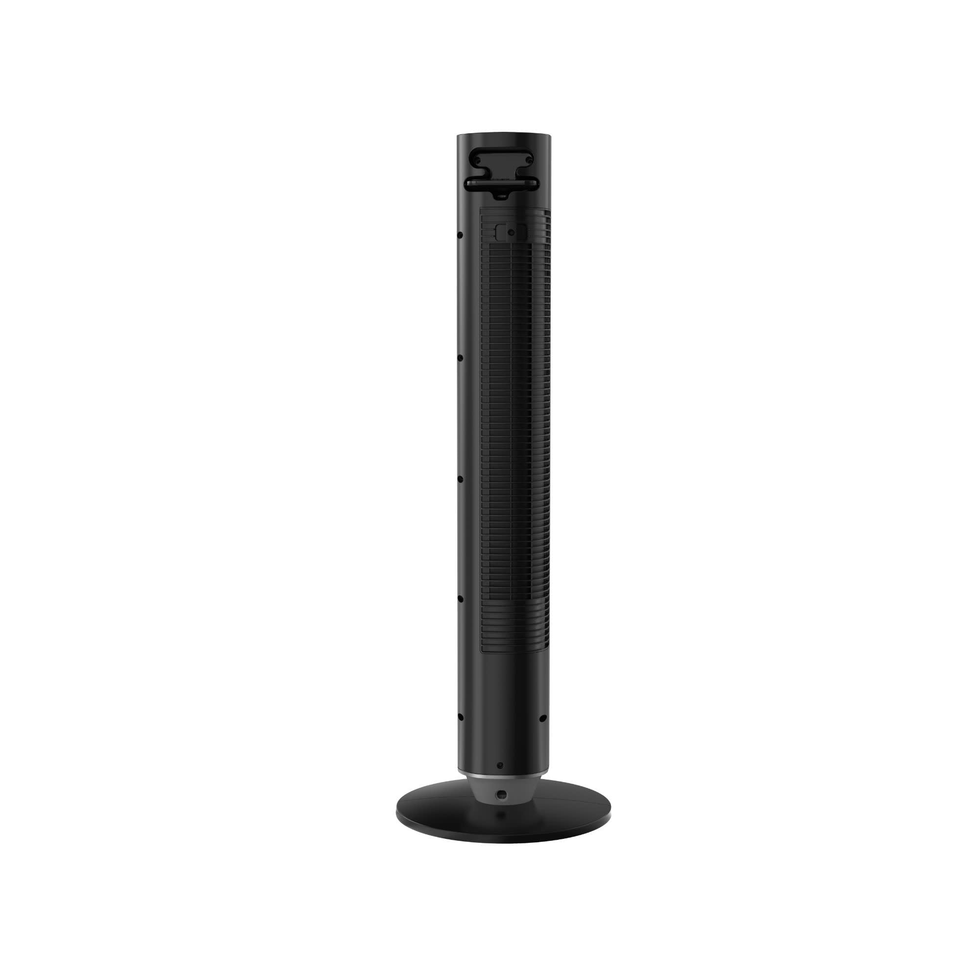 Lasko 40 in Quiet Oscillating Tower Fan with Remote Control and 12 Speeds (Black, 40 in) 7fgn0