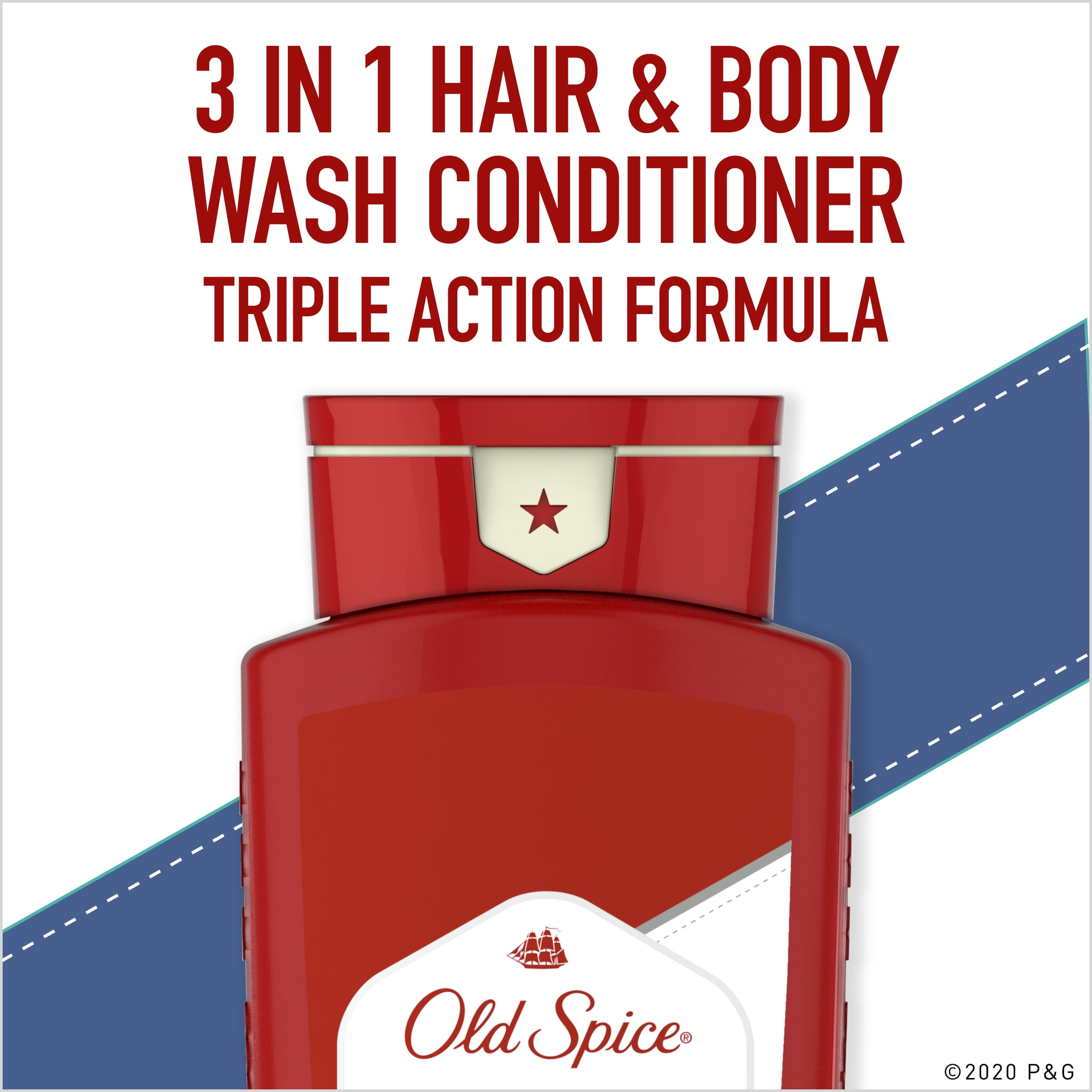 Old Spice High Endurance 3-in-1 Men's Shampoo, Conditioner & Body Wash (24 fl oz) h807w