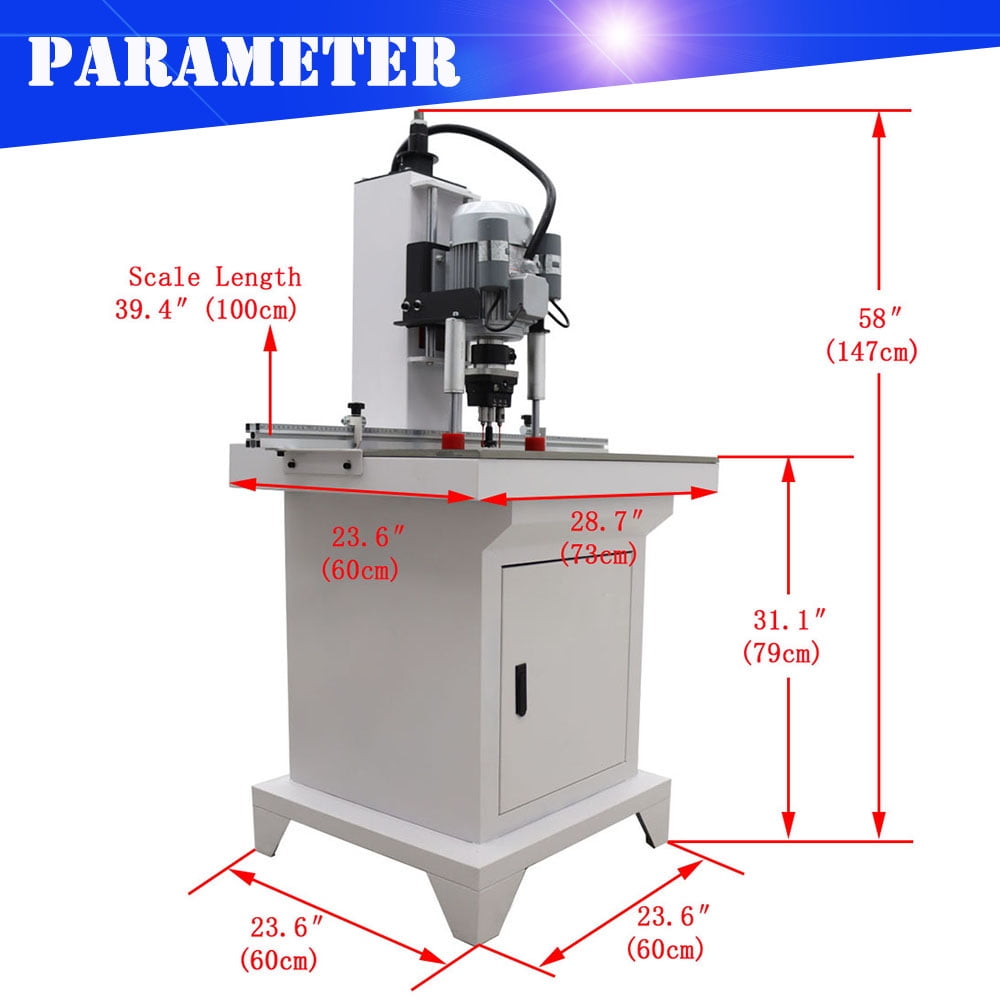 Maisutseb Pneumatic Hinge Boring Insertion Machine Woodworking Drill Press (2.7 in Stroke) zqylq
