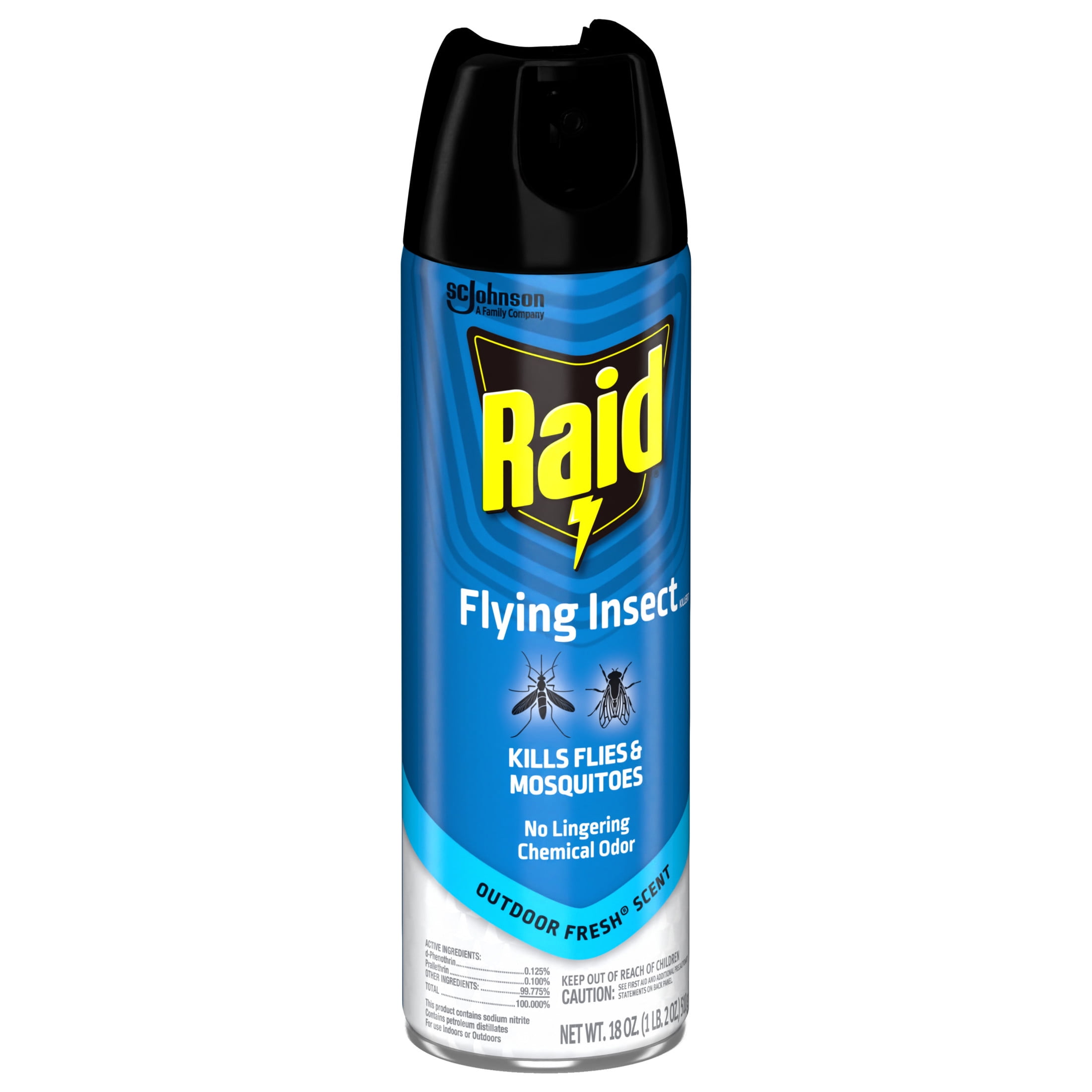 Raid Flying Insect Killer 7, Fast-Acting Bug Spray for Flies and Mosquitoes (Outdoor Fresh Scent, 18 oz) qel73