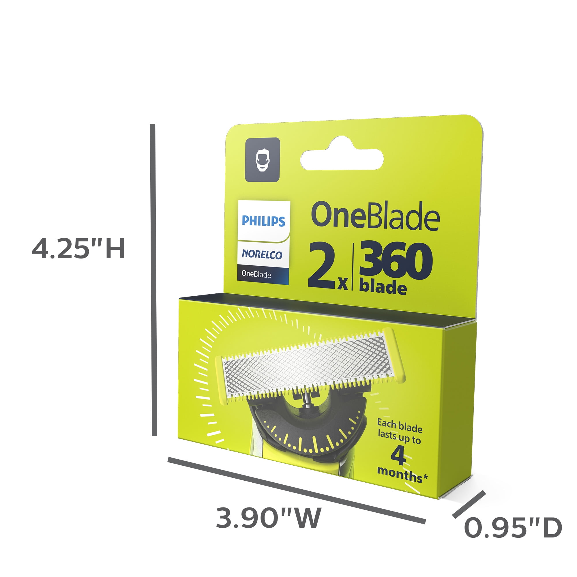 Philips Norelco OneBlade 360 Replacement Blades (2 Pack) qv98d