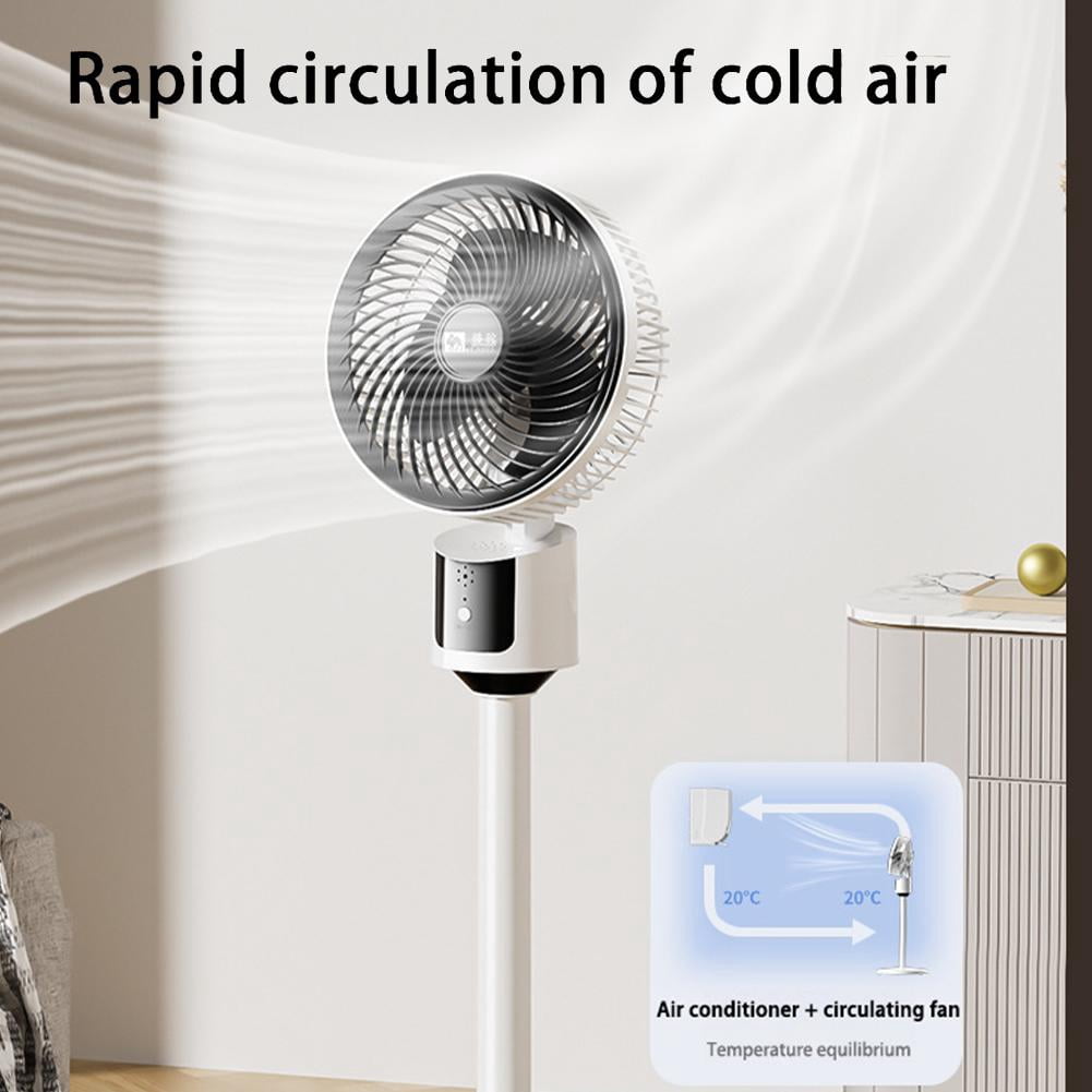 Hanengda Quiet Pedestal Circulator Fan, 3-Speed Oscillating Standing Fan with Remote (White, 31.5 in) 69j2m