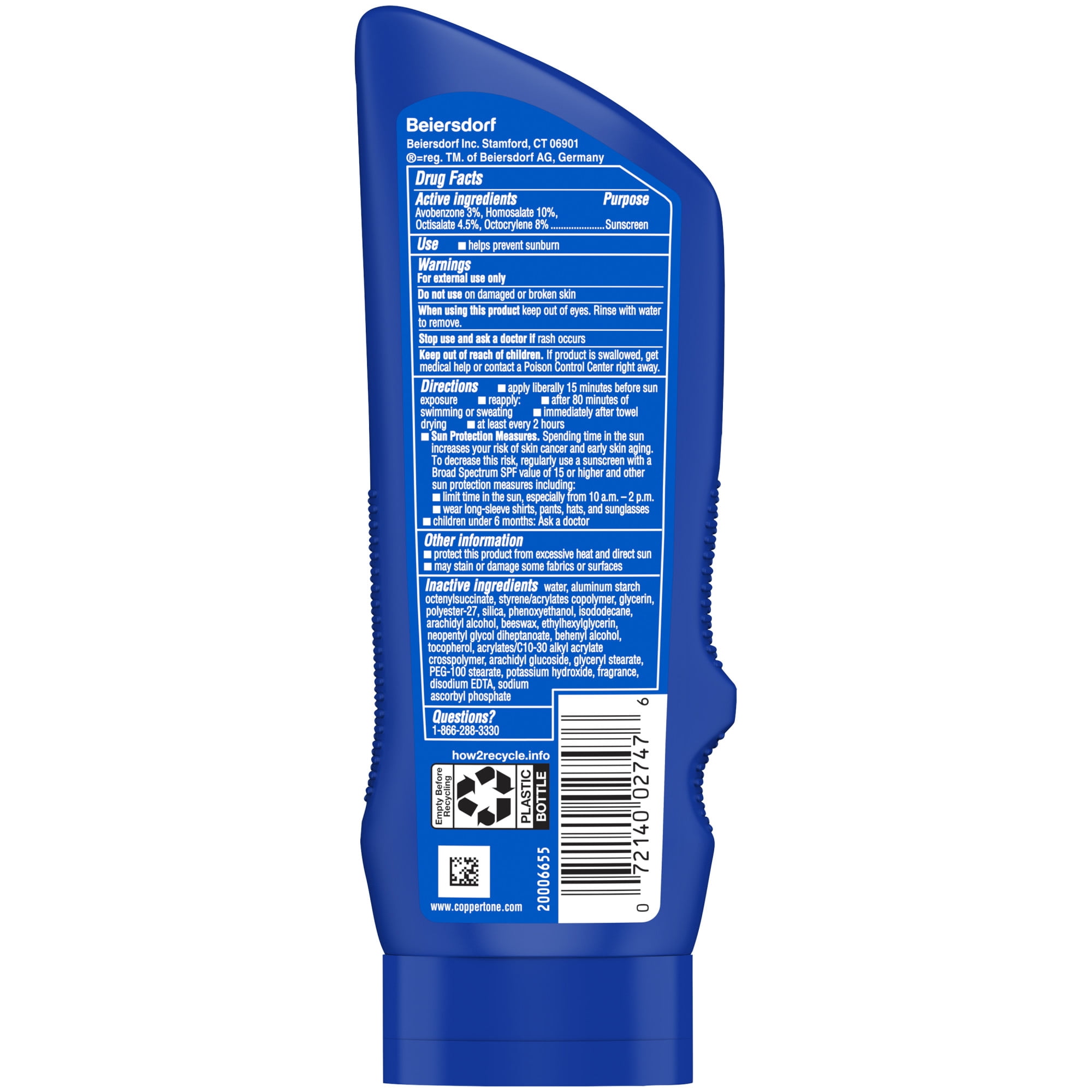 Coppertone Sport Sunscreen Lotion, SPF 50 Broad Spectrum UVA/UVB Protection, Water Resistant (7 fl oz) 45t7n