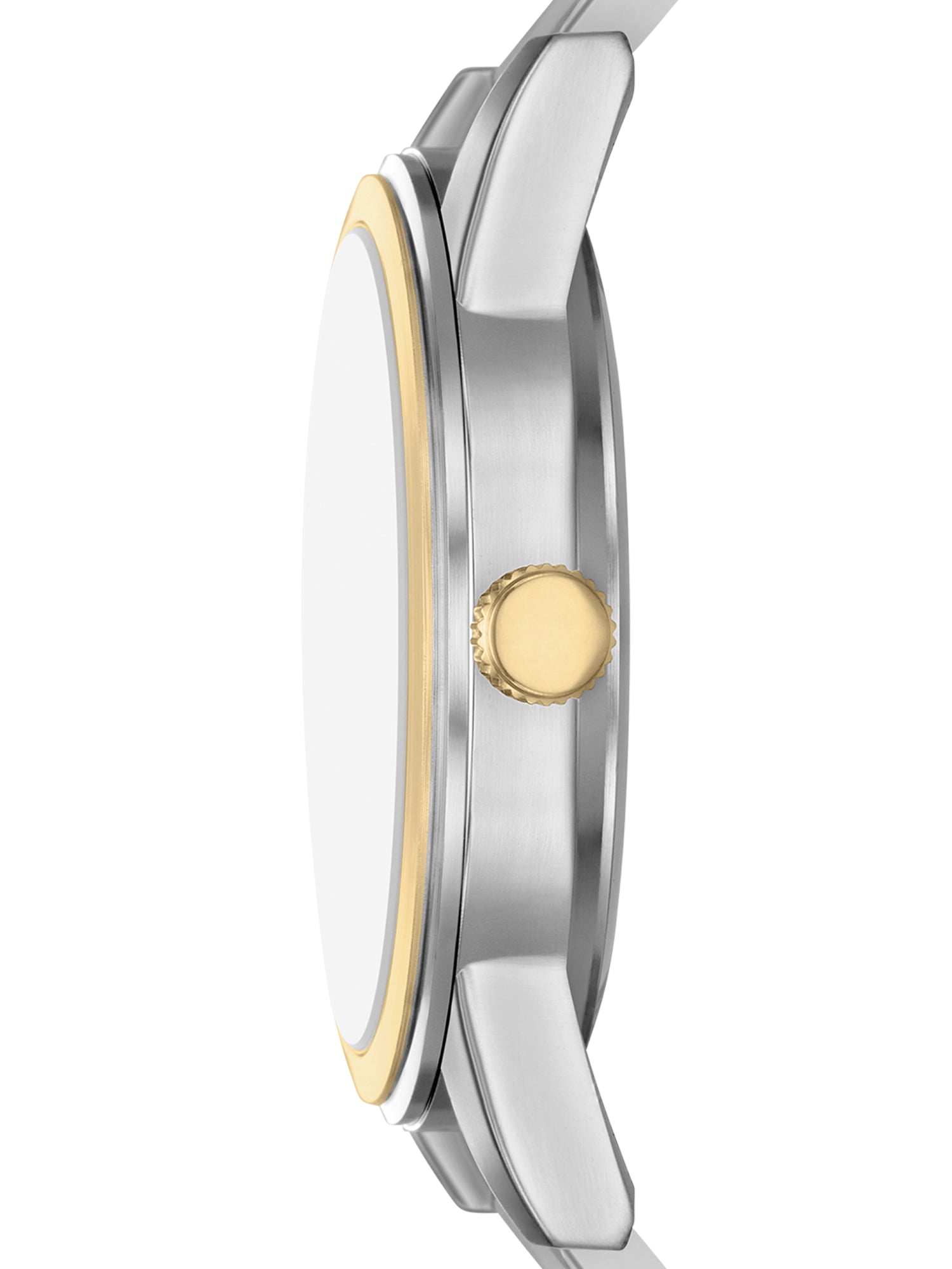 Folio Men's Two-Tone Stainless Steel Watch and Pendant Necklace Gift Set (Silver/Gold, 44mm) uh5fh