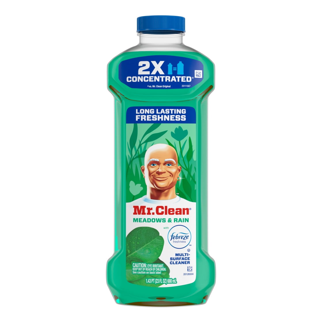 Mr. Clean 2X Concentrated Multi-Surface Cleaner with Febreze Meadows & Rain Scent (23 fl oz) qk1ti