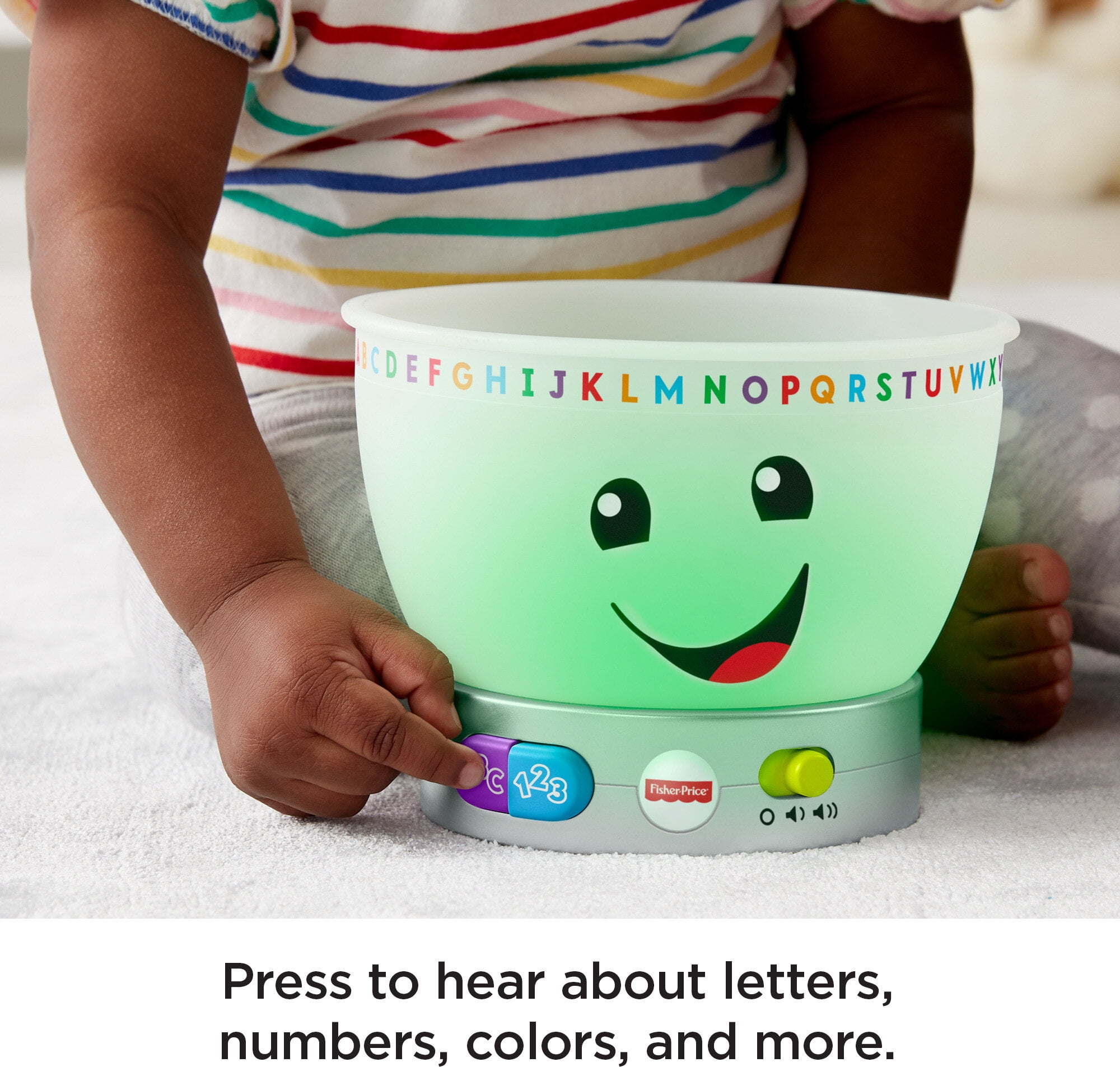 Fisher-Price Laugh & Learn Magic Color Mixing Bowl Interactive Learning Toy (Multi-color, 7 Pieces) 1nwux